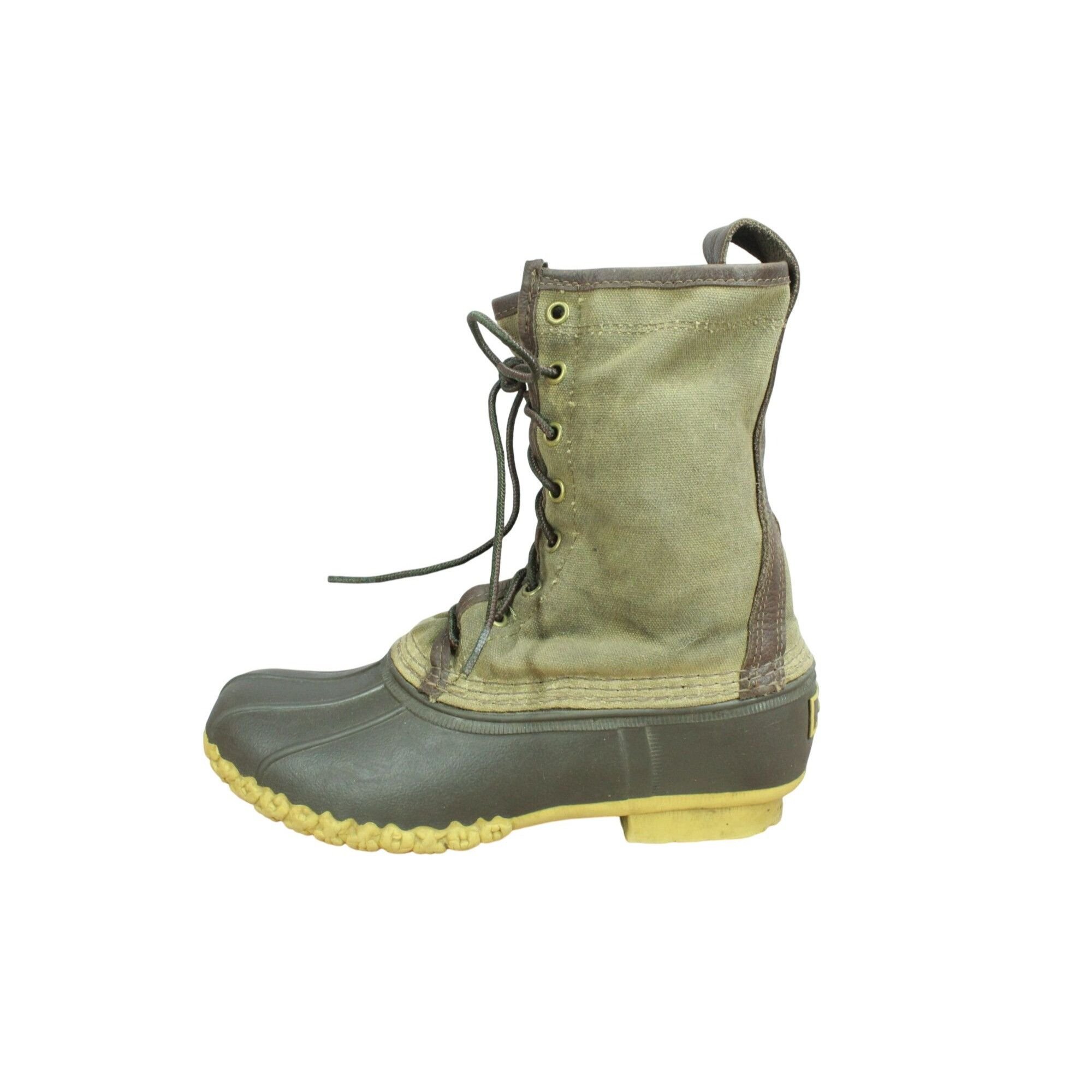 Canvas × L.L. Bean LL Bean Signature Waxed Canvas Unlined Hunting Duck Boots Size US 8 / IT 38 - 1 Thumbnail