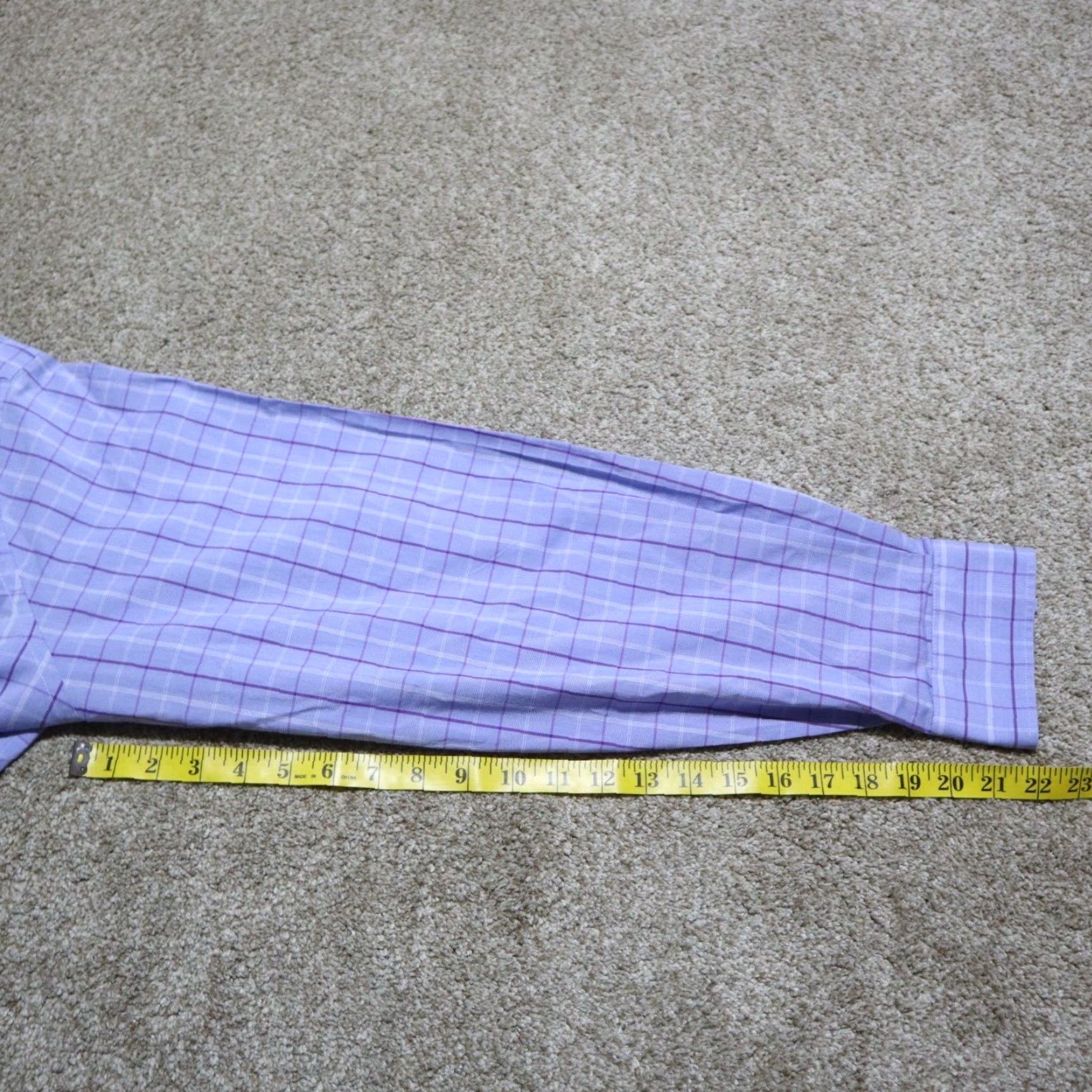 Van Heusen VanHeusen Shirt Regular Men’s Button-Up Long Sleeve Blue Plaid Size 18.5 36/37 Comfort Wrinkle Resistant Fall Winter Spring Summer 4 Seasons Size US XXL / EU 58 / 5 - 7 Thumbnail