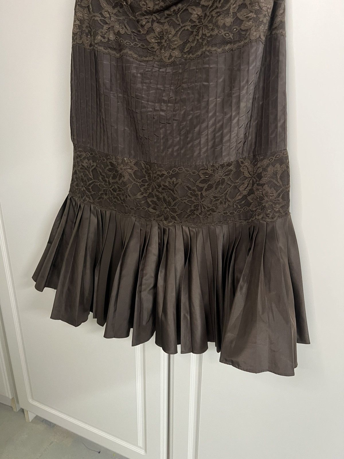 Banana Republic × Vintage Y2K Banana Republic Silk Blend Western Formal Dress Size M / US 6-8 / IT 42-44 - 3 Thumbnail