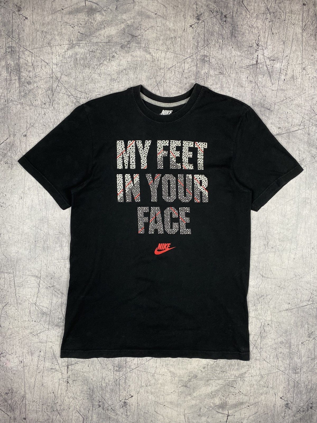 Nike × Vintage Vintage 00s Nike My Feet In Your Face Drill Y2K Tee T Shirt Size US M / EU 48-50 / 2 - 2 Thumbnail