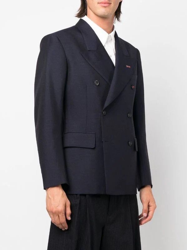 Maison Margiela NEW Sartorial Line Navy Mohair Wool Blazer Jacket Stitch Size 42R - 1 Thumbnail
