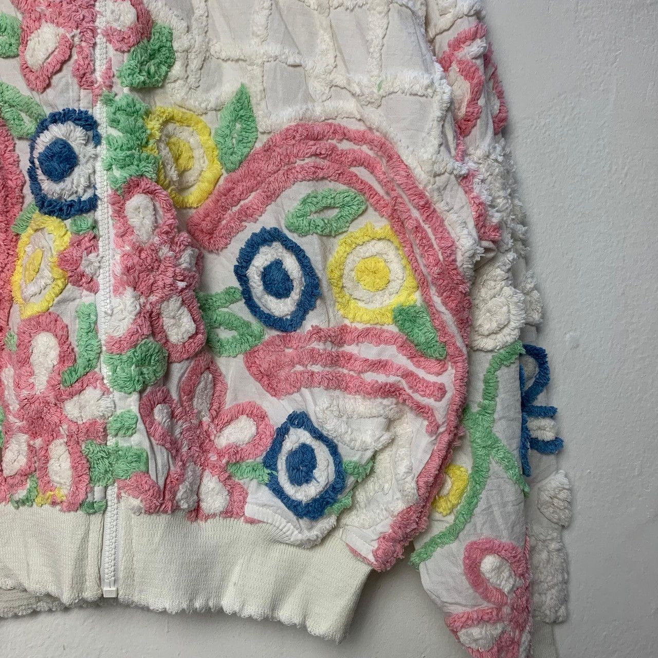 Vintage Vintage Damze Handcrafted Floral Embroidery Chenille Jacket Size US XL / EU 56 / 4 - 6 Thumbnail