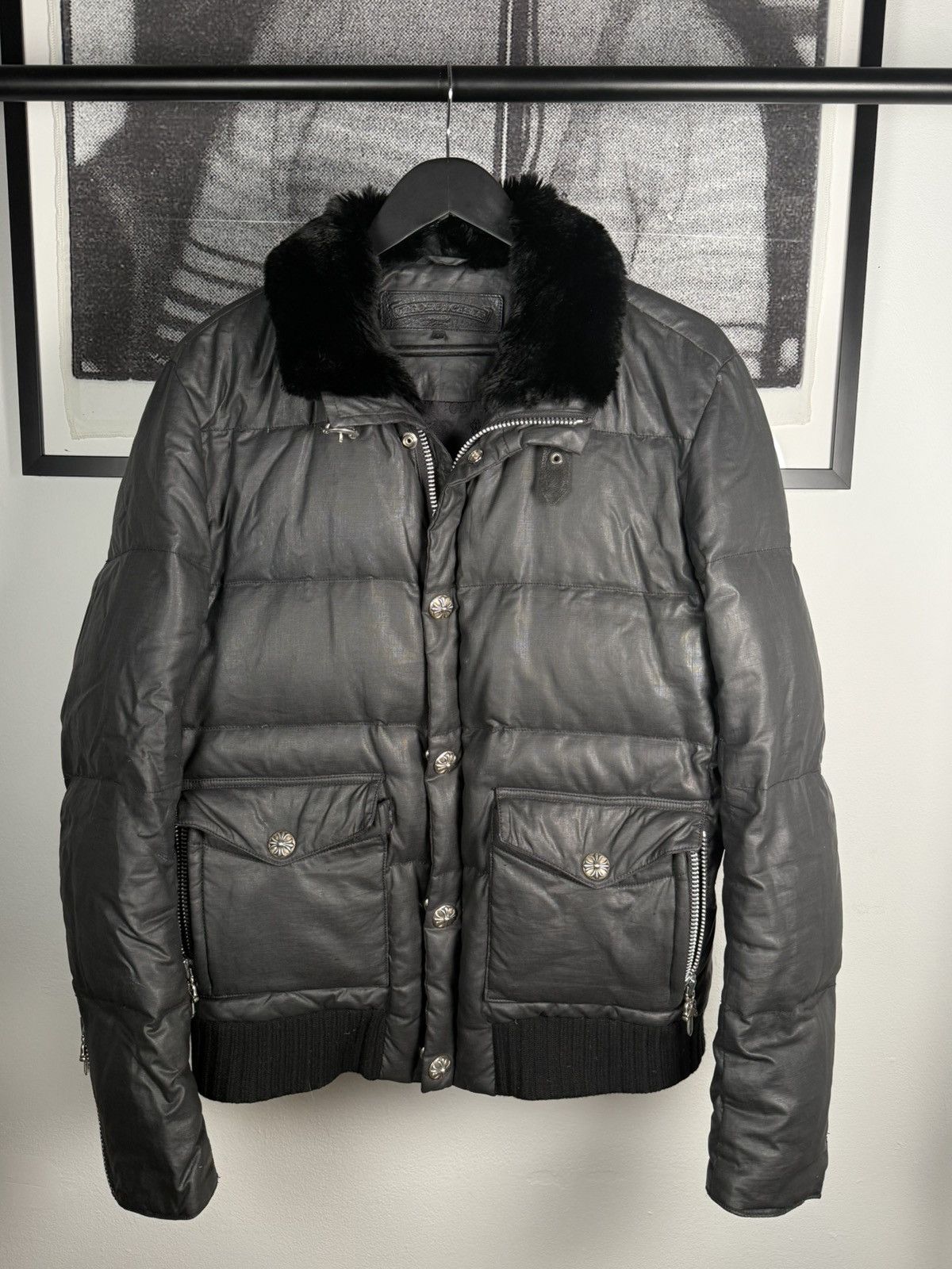 Chrome Hearts 🚭GRAIL🚭 EARLY 2000's MINK COLLAR WAXED COTTON UTILITY JACKET Size US L / EU 52-54 / 3 - 1 Thumbnail