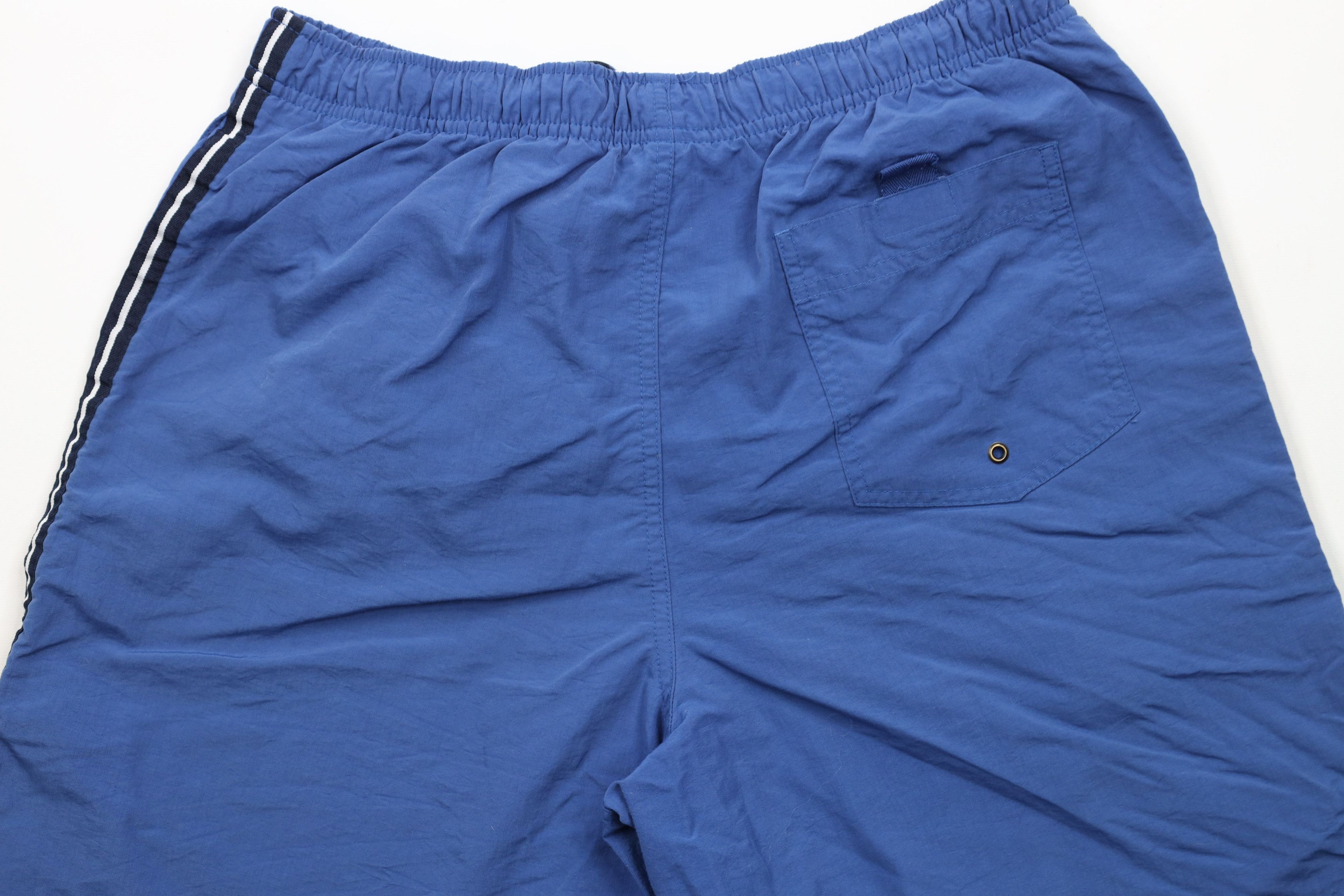 Gap × Vintage Vintage Y2K 2002 Gap Block Letter Striped Lined Shorts Blue Size US 32 / EU 48 - 14 Thumbnail