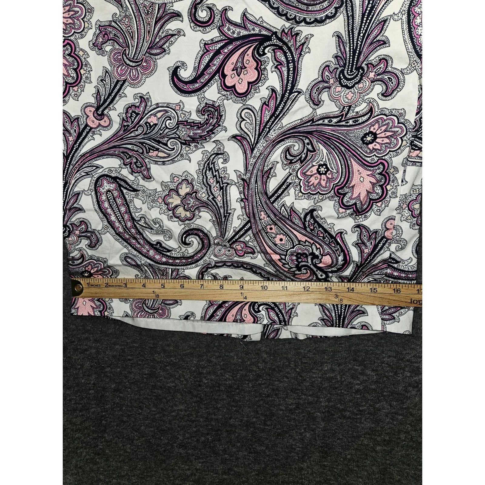 Ann Taylor Ann Taylor Skirt Womens 2P Petite Multicolor Paisley Stretch Lined Career Pencil 19in Waist 14in Zip Size 26" / US 2 / IT 38 - 5 Thumbnail