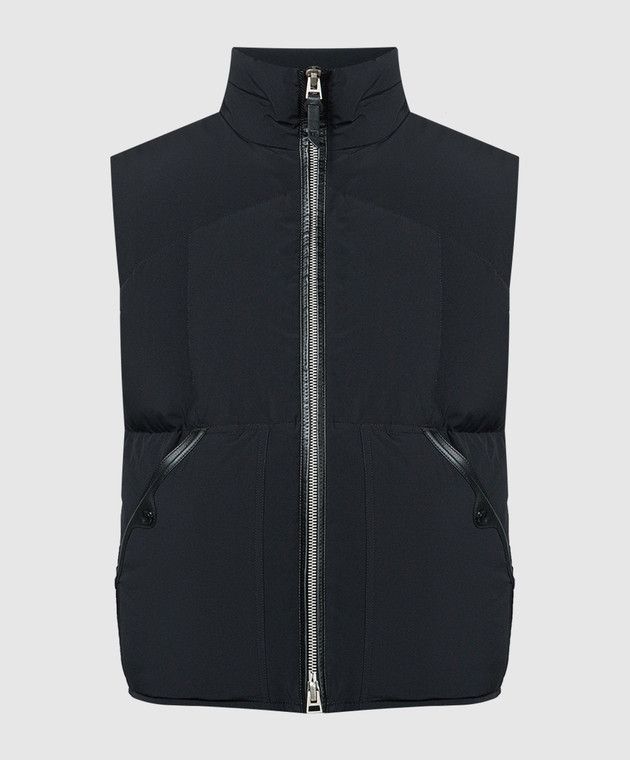 Tom Ford o1w1db10425 OGD007 Quilted Vest in Black Size US M / EU 48-50 / 2 - 1 Thumbnail