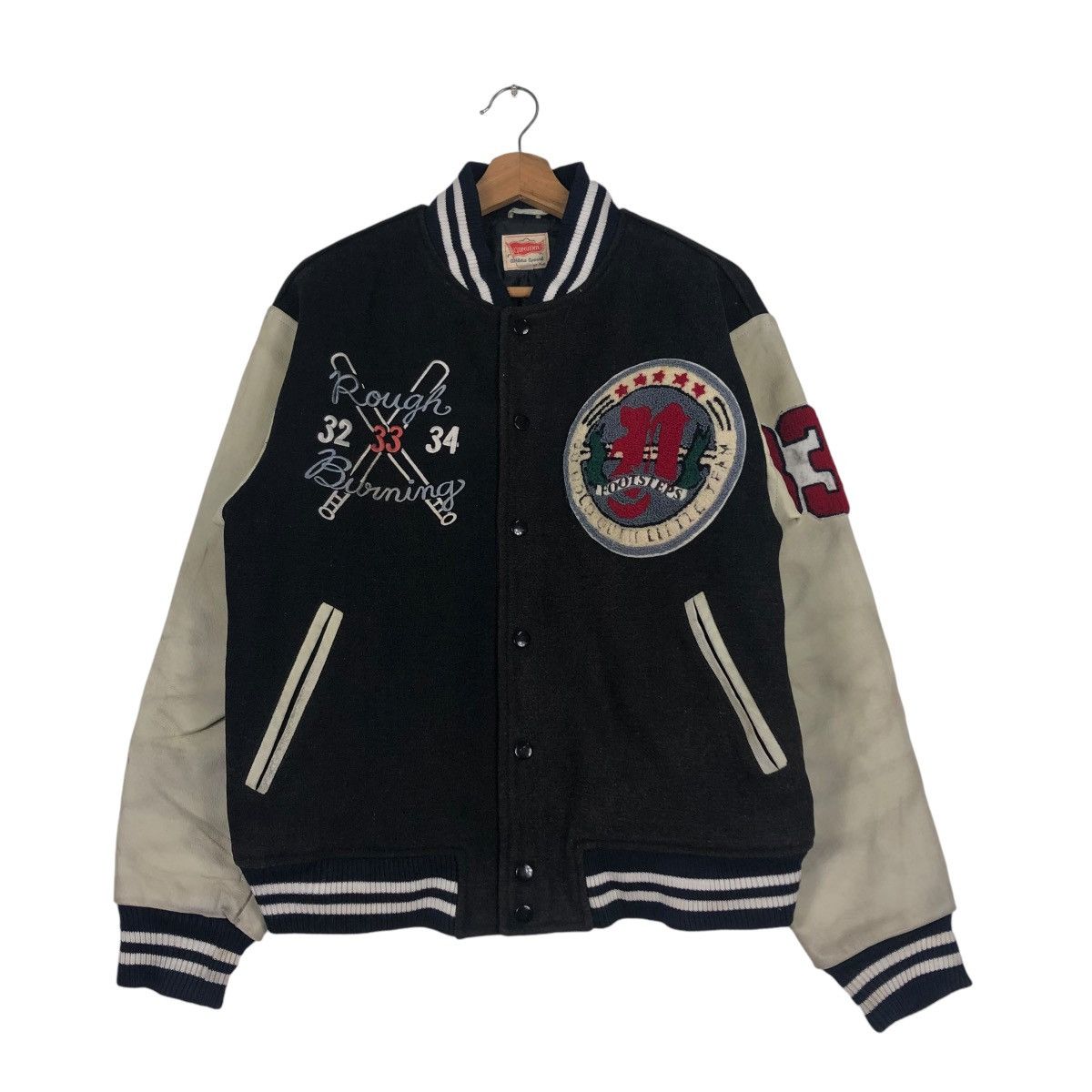 Vintage 🔥VINTAGE VARSITY JACKET LEATHER GUMUINTL UNION MADE Size US M / EU 48-50 / 2 - 3 Thumbnail