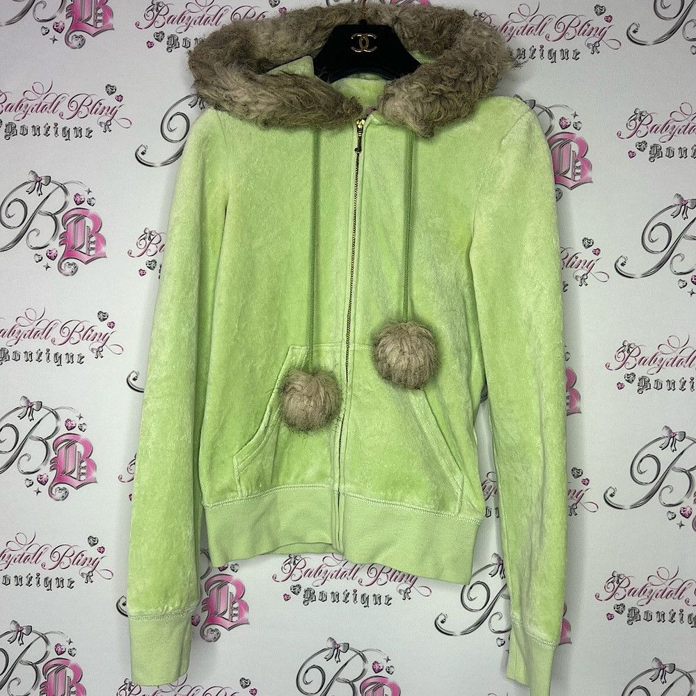 Juicy couture fur hoodie best sale