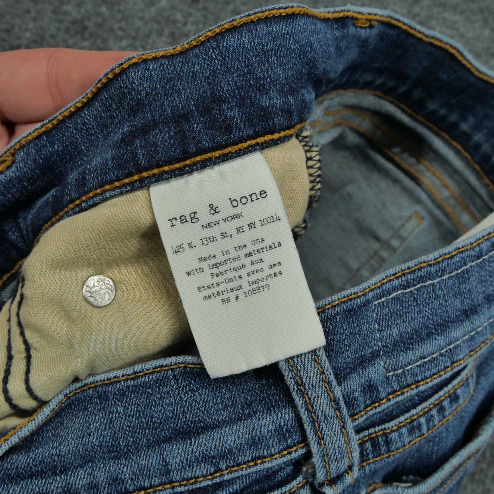 Rag & Bone rag & bone Jeans Womens Skinny Stretch Blue 25 26x26 Denim Size 42" / US 20 - 7 Thumbnail