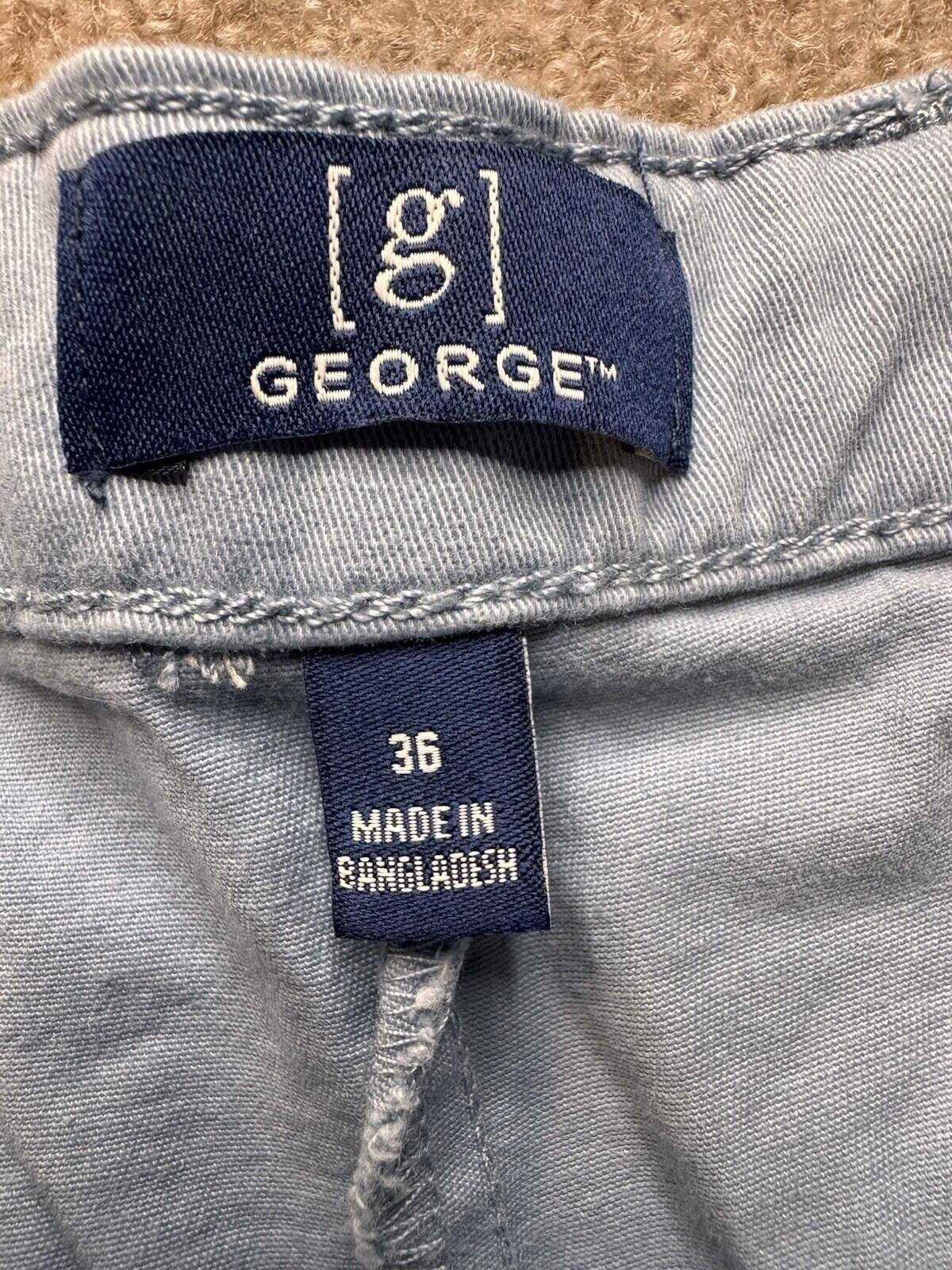 George George Men's Blue Size 36 Shorts 9" inseam Flat Front 750 Size US 36 / EU 52 - 4 Thumbnail
