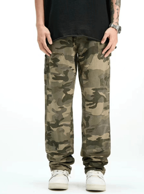 Japanese Brand × Jean American retro camouflage straight loose denim trousers Size US 32 / EU 48 - 4 Thumbnail