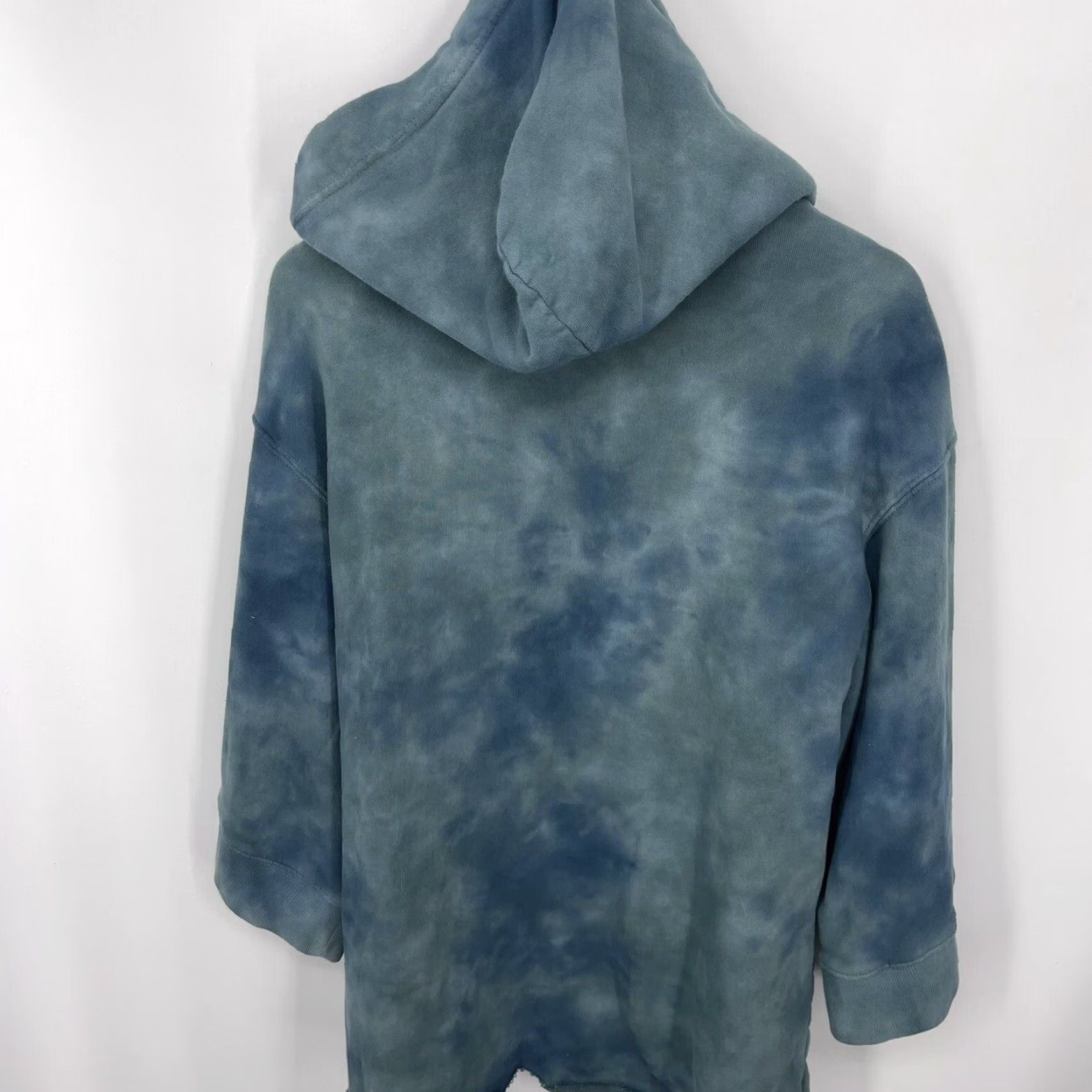 Vintage Warm NY Hoodie Sweatshirt Womens Large Blue Tie Dye Relaxed Boho Pocket 3/4 Sleeve Tunic V-Neck Casual Size L / US 10 / IT 46 - 3 Thumbnail