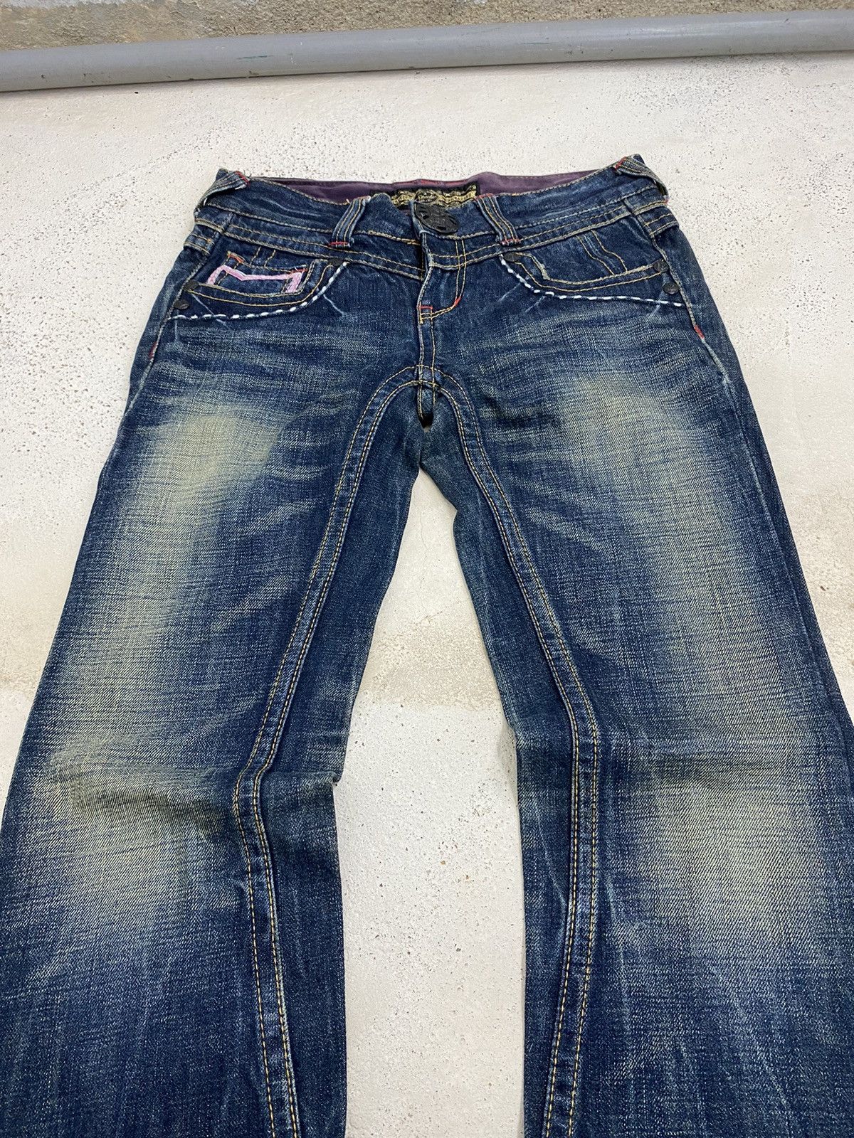 If Six Was Nine × Japanese Brand × Le Grande Bleu (L.G.B.) Flare Studio RP Unisex Jean Japan Mud Washed Low Rise Size US 28 / EU 44 - 7 Thumbnail