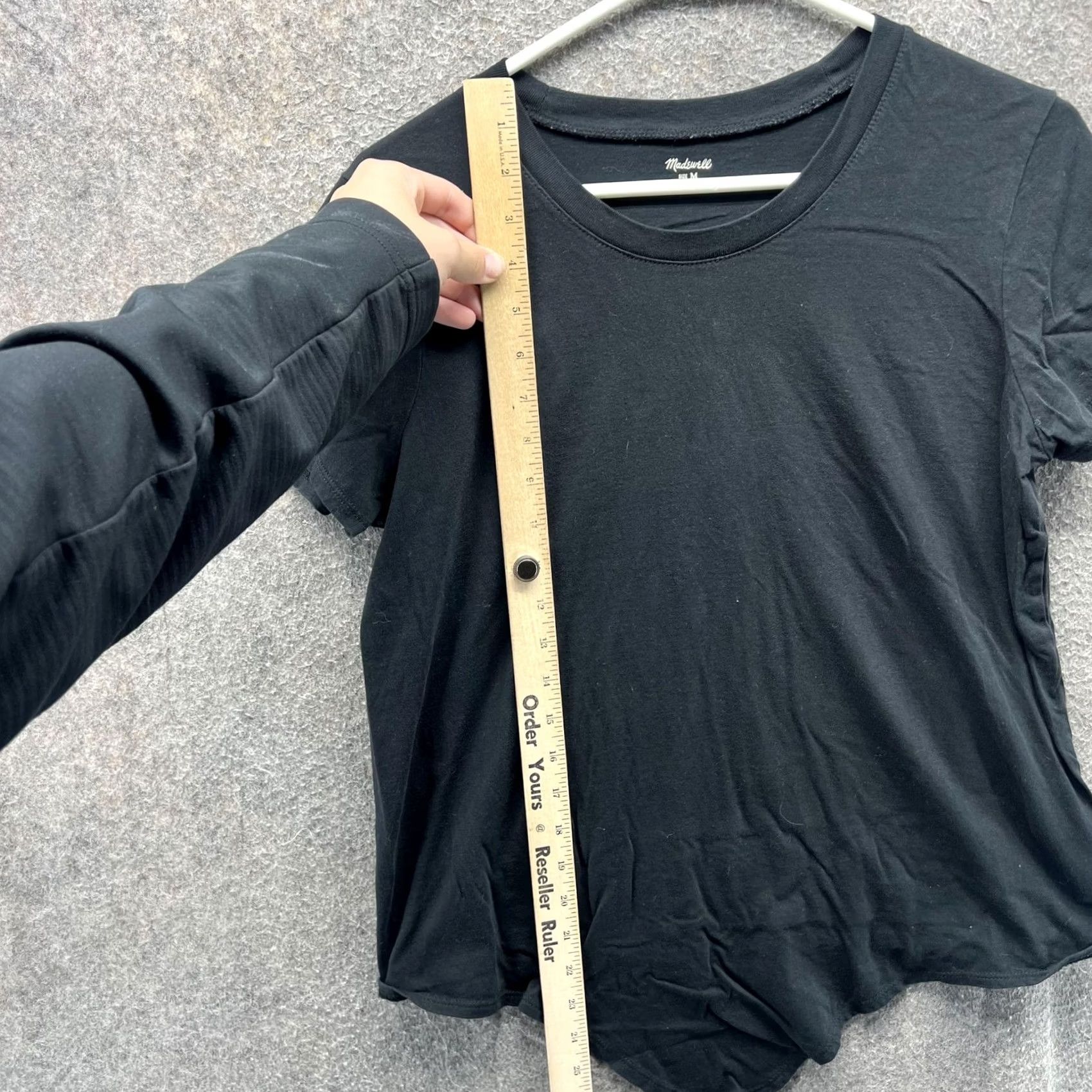 Madewell Madewell Shirt Womens Medium Black 100% Cotton Crew Neck Basic Tee Top Casual Size M / US 6-8 / IT 42-44 - 6 Thumbnail