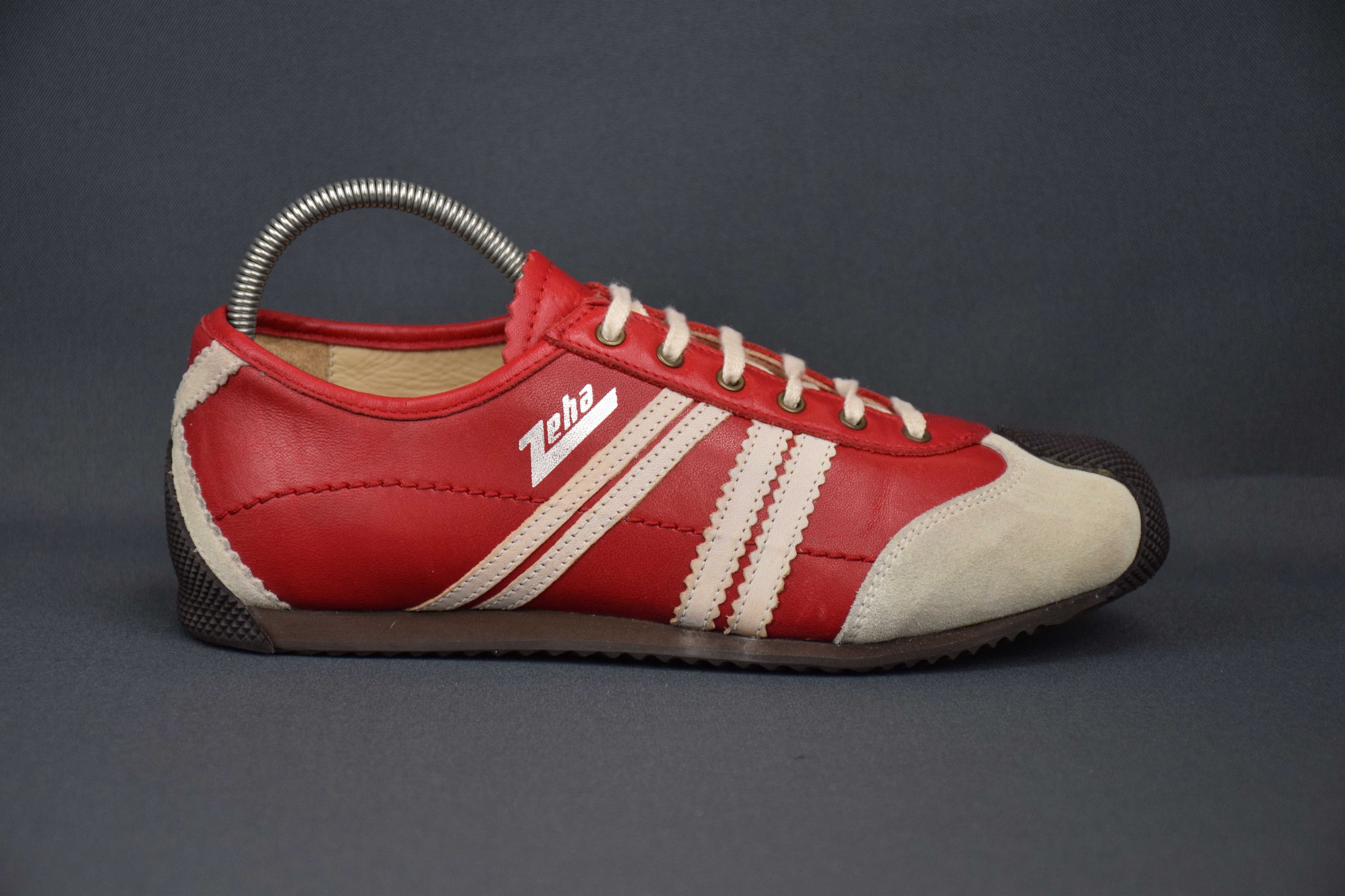 Other × Vintage Zeha Berlin Handballer Red Leather Sneakers US 6 UK 4 EU 37 Size US 6 / IT 36 - 2 Thumbnail