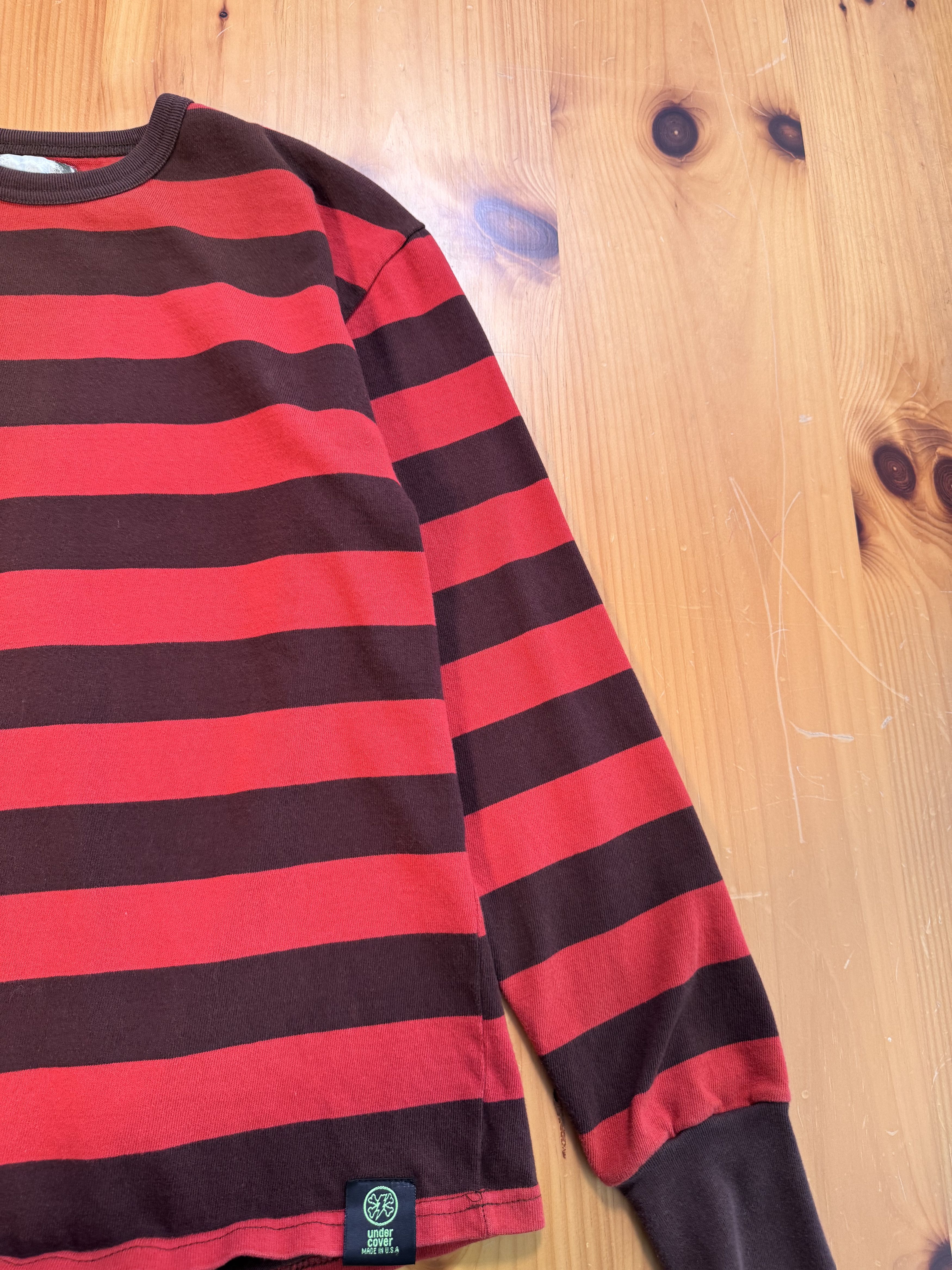 Undercover Undercover FW 2003 Stripe Long sleeve t shirt Size US XL / EU 56 / 4 - 3 Thumbnail
