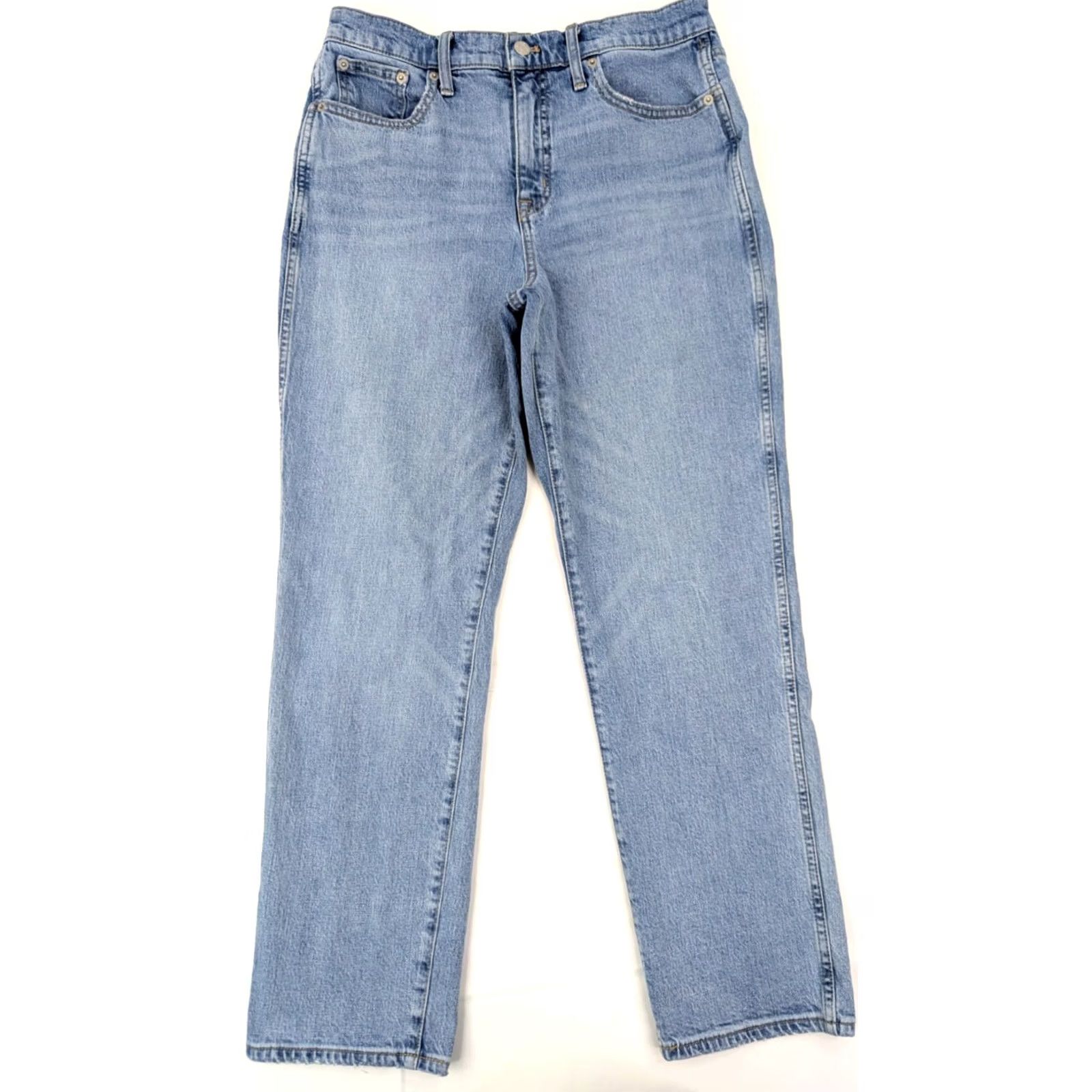 J.Crew J.CREW Classic High Rise Jeans Women Light Wash 30x28 Button Zip Stretch Straight Vintage: No 11/30 34 Regular Jeans Womens Size 24" / US 00 / IT 34 - 2 Thumbnail