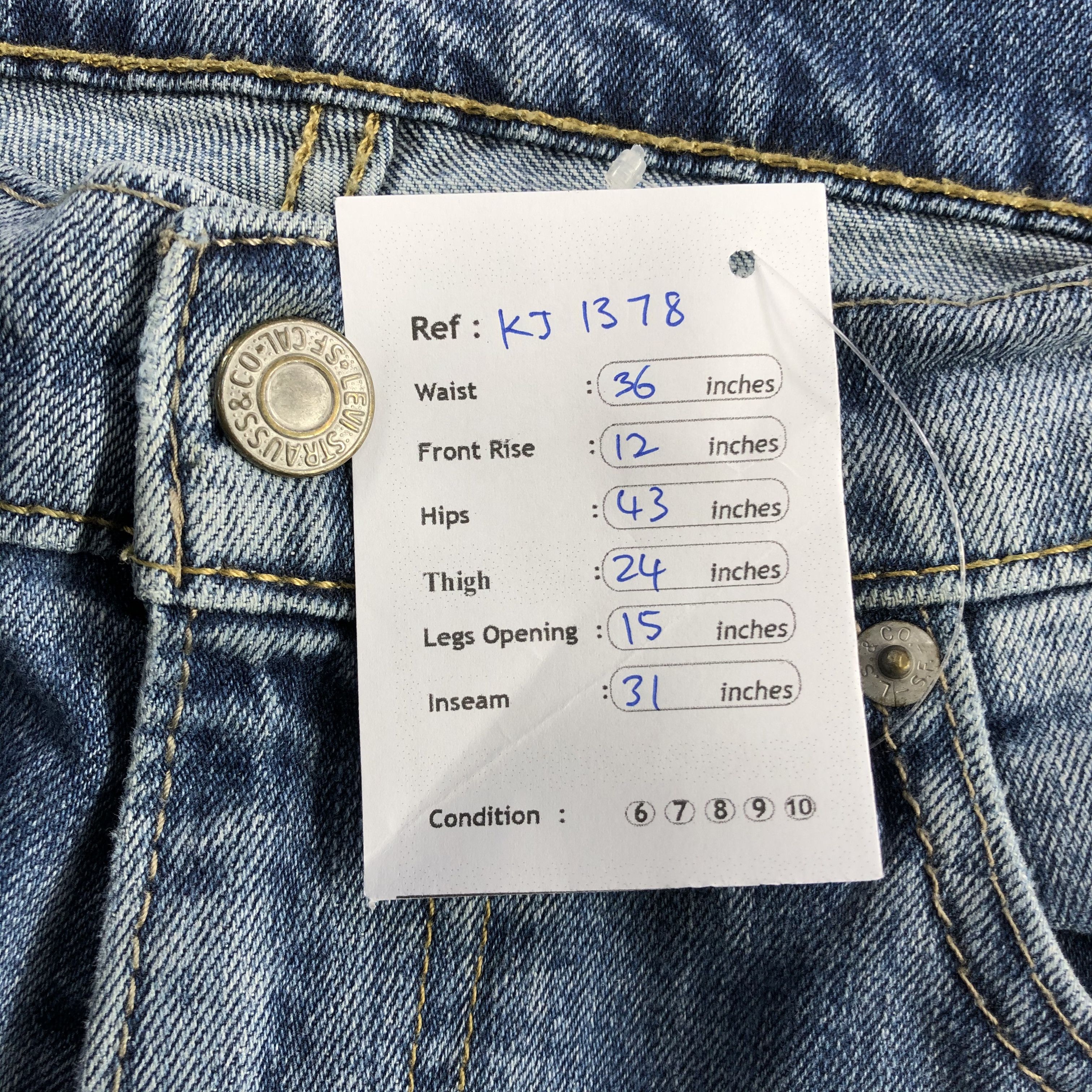 Levi's Vintage Levis 513 Jeans Medium Blue Denim KJ1378 Size US 34 / EU 50 - 10 Thumbnail