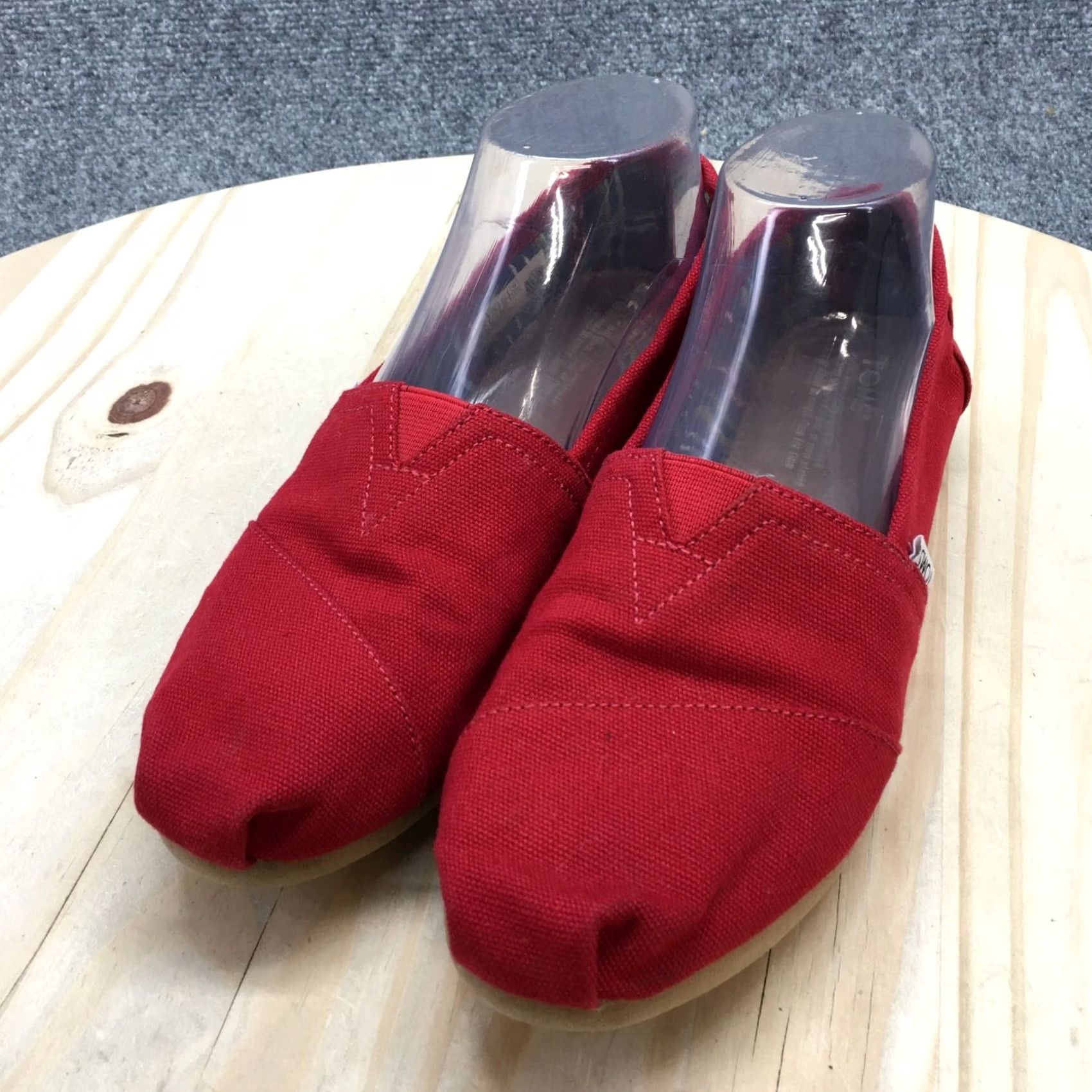 Toms TOMS Loafer Womens 7.5 Red Alpargata Classic Slip On Casual Comfort Canvas Size US 8 / IT 38 - 3 Thumbnail