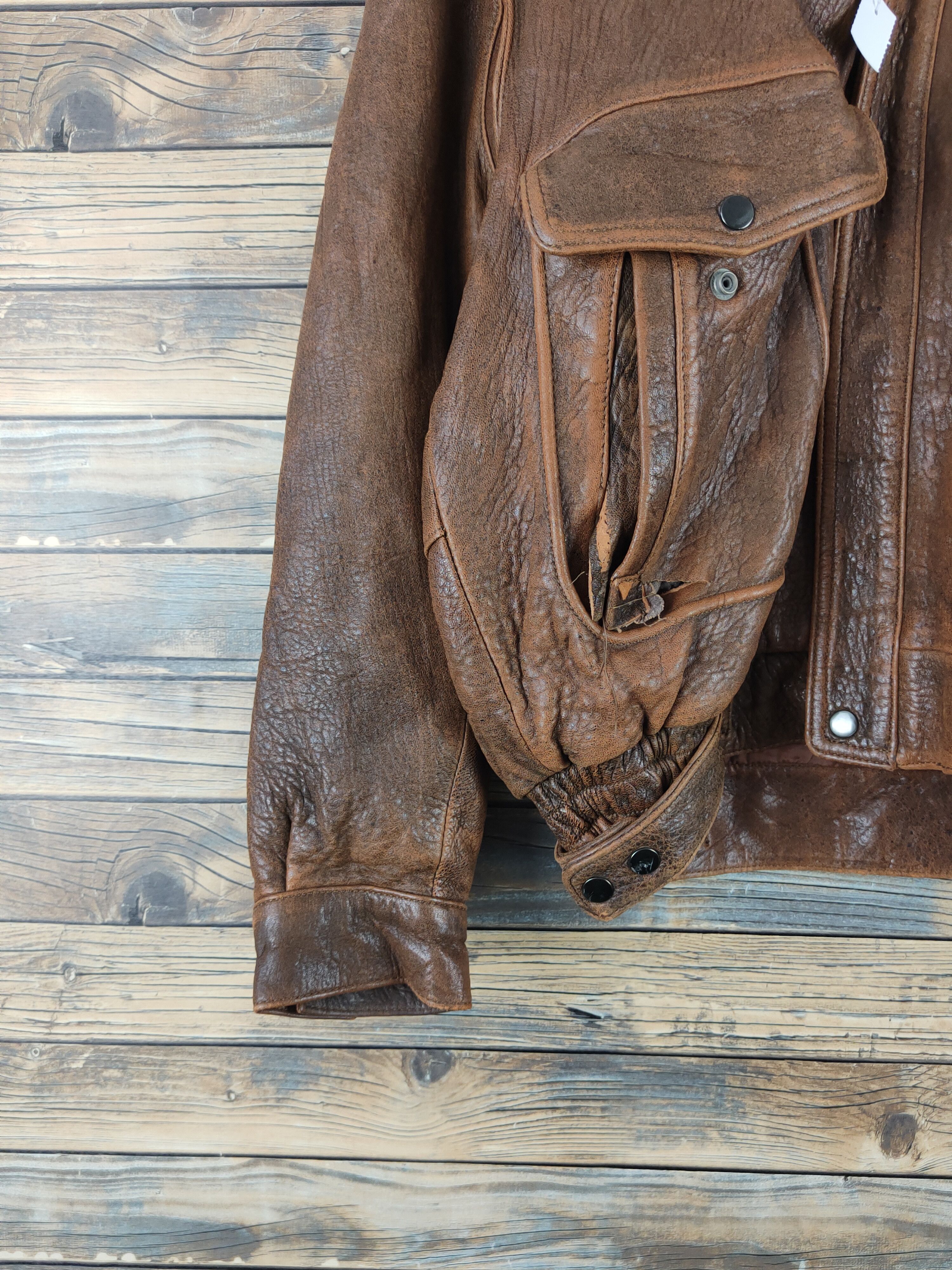 Vintage DL Bravery Chieftain Brown vintage Leather Jackets #W2260 Size US L / EU 52-54 / 3 - 5 Thumbnail