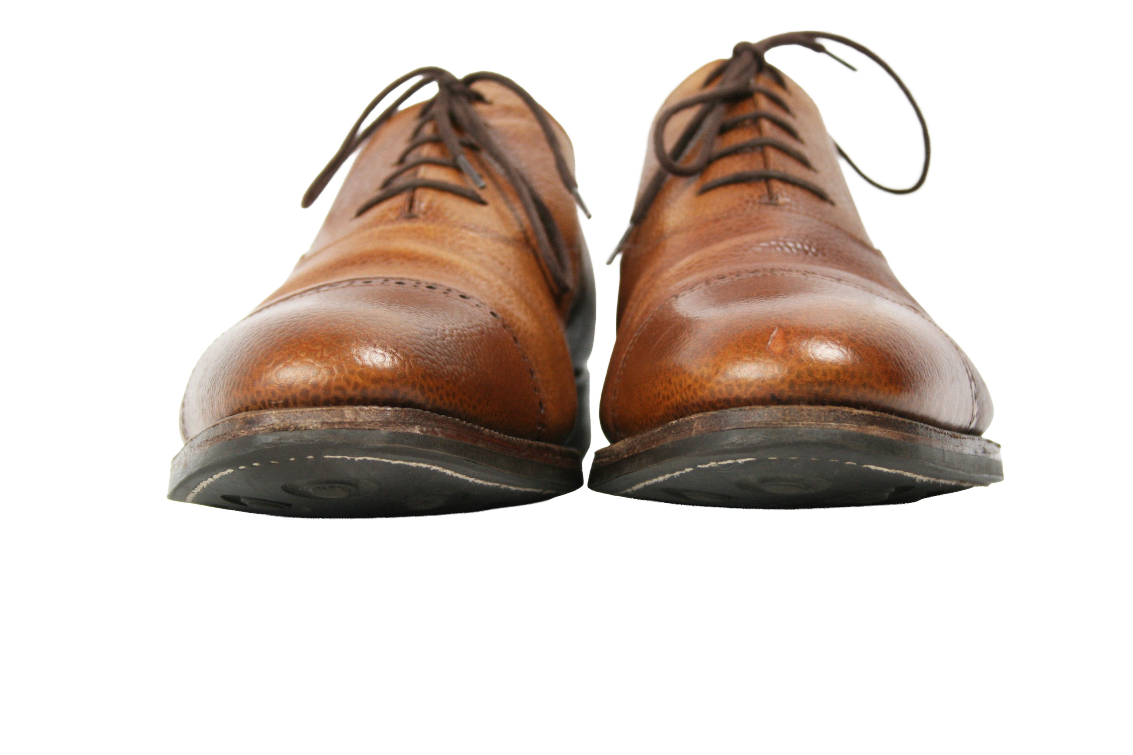 Meermin Chestnut Country Calf Pebble Grain Leather Shoes Size US 11.5 / EU 44-45 - 4 Thumbnail