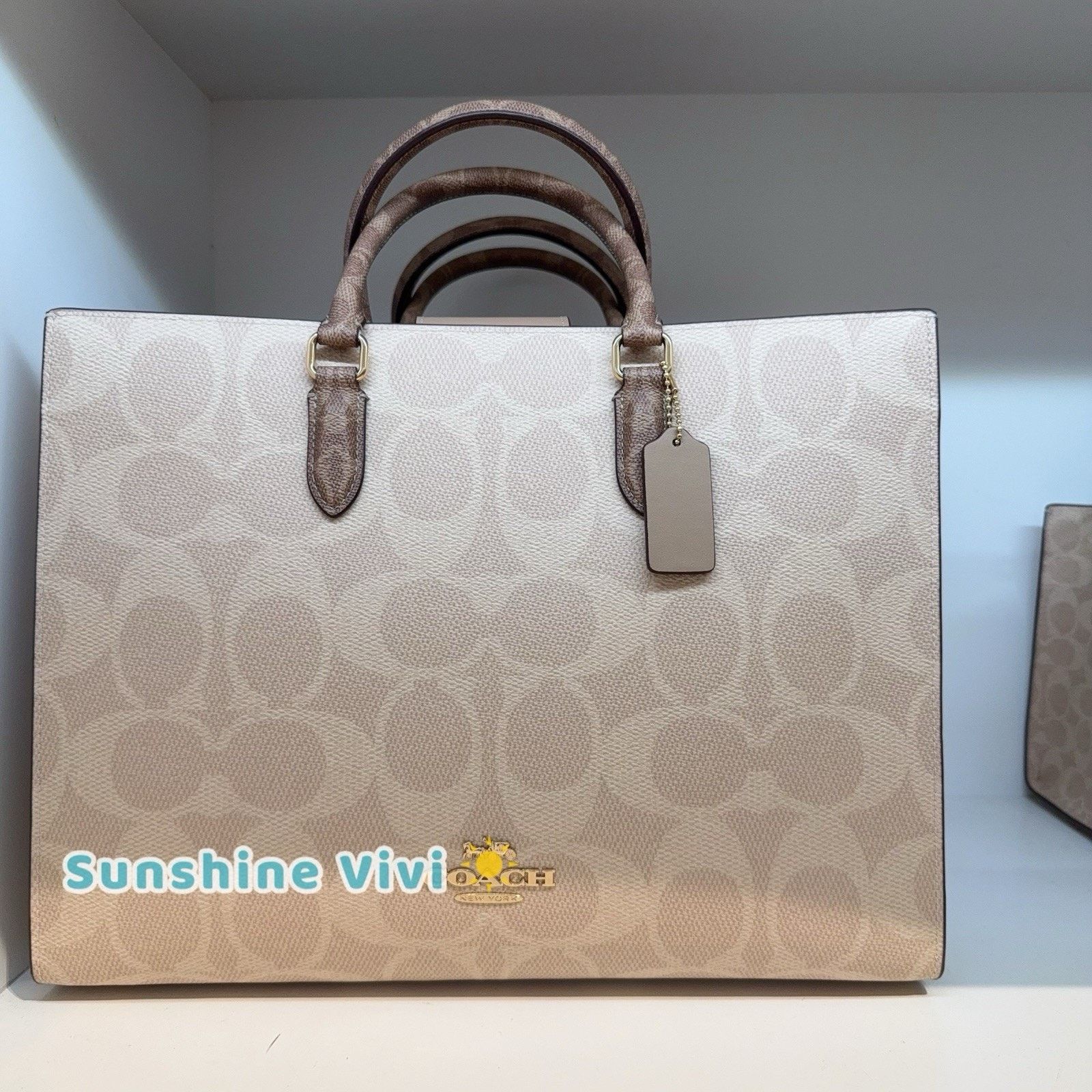 Coach NWT Bundle Coach Chain Strap Bows cy260 & CY677 Large Maggie Size ONE SIZE - 10 Thumbnail