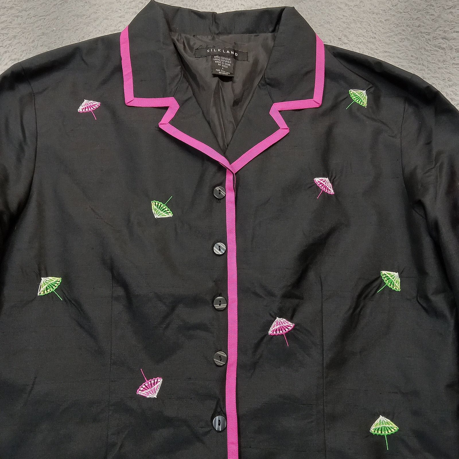 & Other Stories Silkland Blazer Jacket 6 Women's Embroidered Lined New Size S / US 4 / IT 40 - 3 Thumbnail