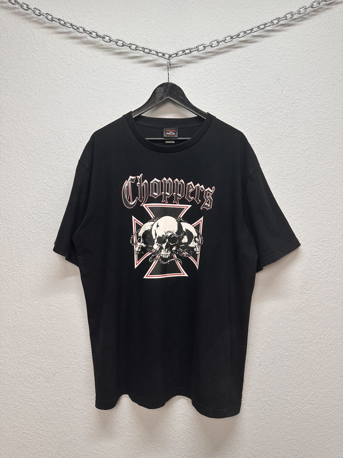 West Coast Choppers Vintage West Choppers Black T-shirt Made USA Faded Y2K Size US XL / EU 56 / 4 - 2 Thumbnail