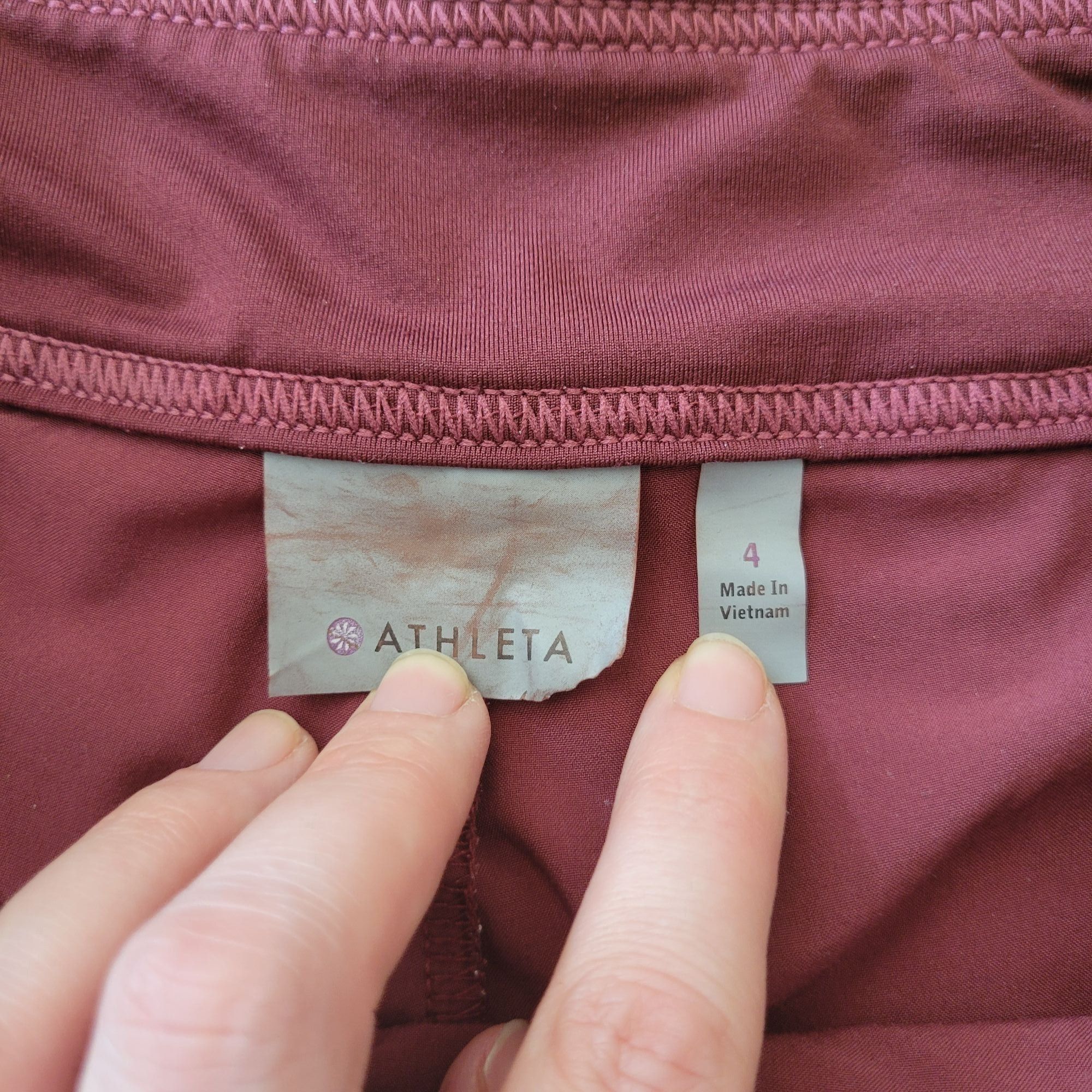 Athleta Athleta 4 Burgundy Athletic Skirt Ruched Pocket Athleisure W Size 27" / US 4 / IT 40 - 2 Thumbnail