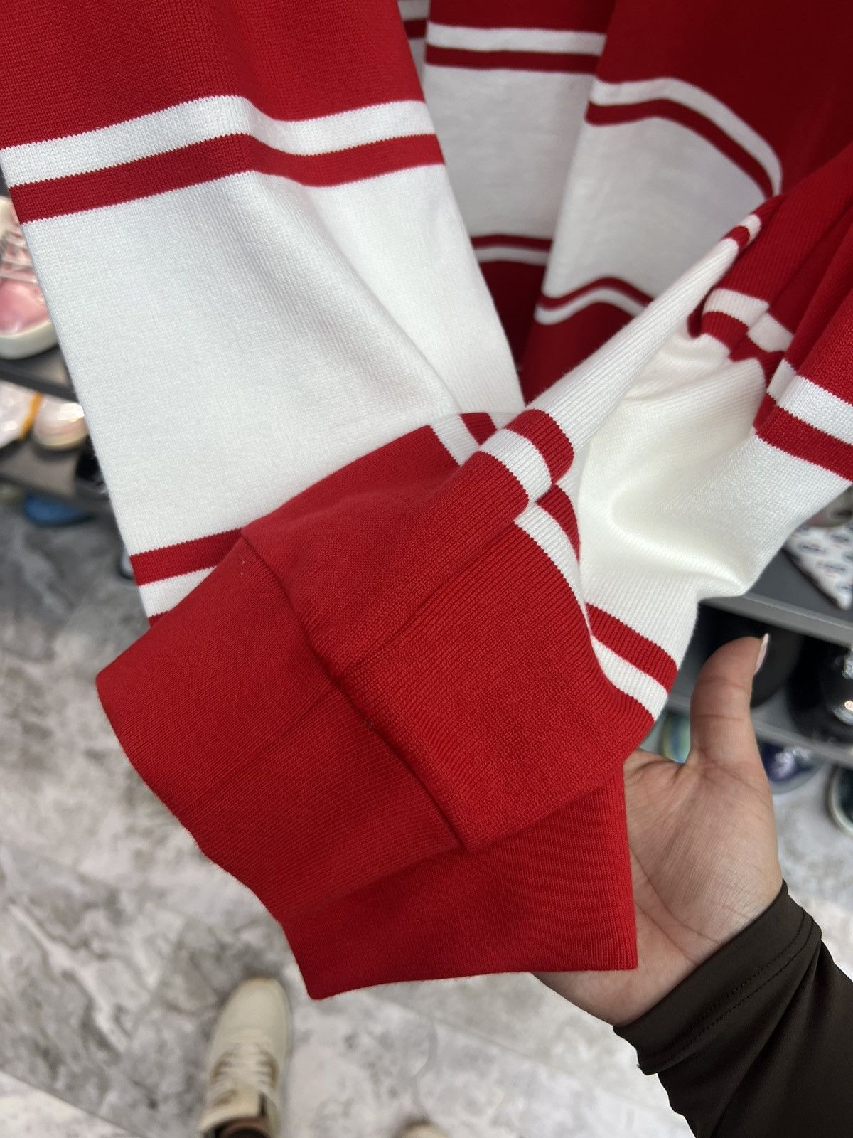 Nike Supreme x Nike Stripe Rugby Red Shirt Size US XL / EU 56 / 4 - 6 Thumbnail