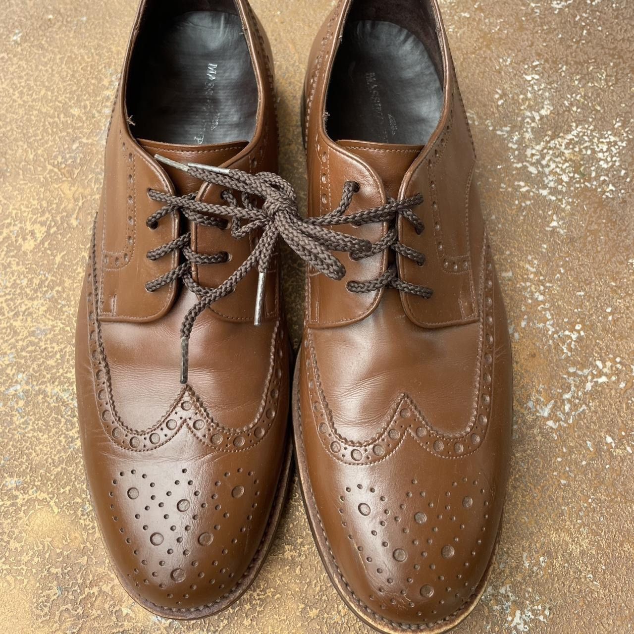 Emporio Armani × Mossimo Massimo Emporio Mens Leather brogue oxford Loafer 9M Size US 9 / EU 42 - 1 Thumbnail
