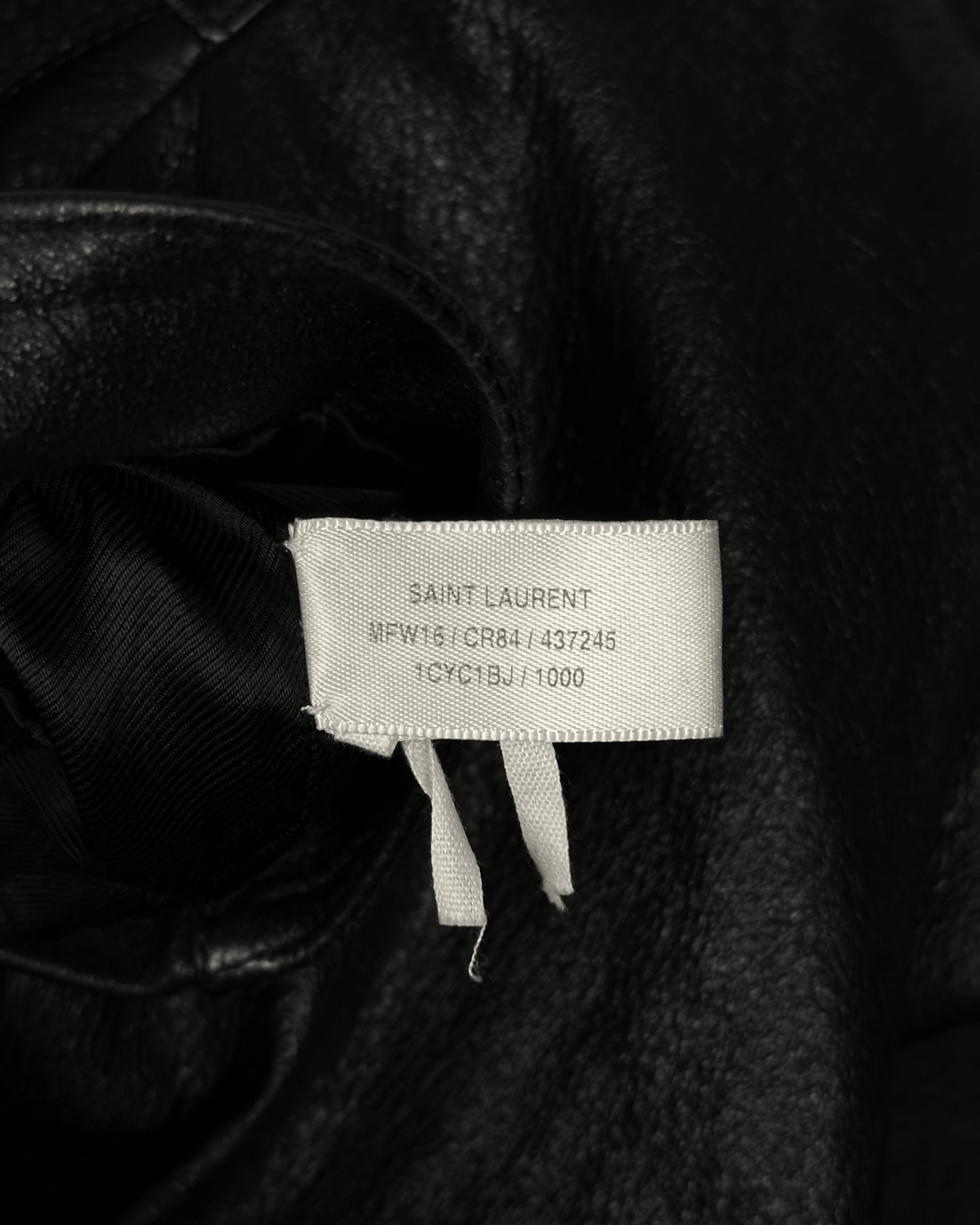 Saint Laurent Paris Saint Laurent Fur Collar Sample Leather Jacket Size US M / EU 48-50 / 2 - 9 Thumbnail