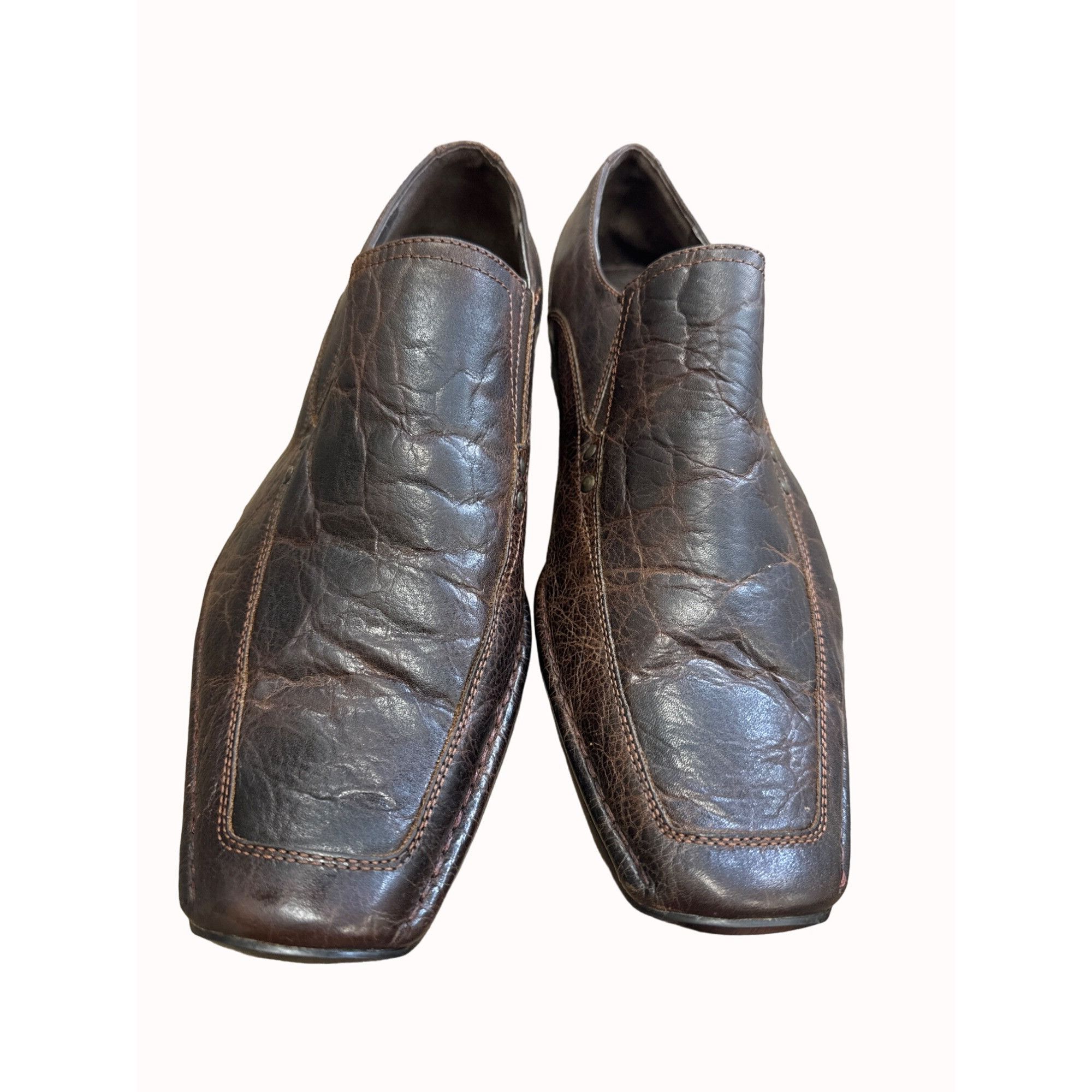 Designer Stray Dog Phaser men’s brown leather slip dress shoes loafer Size US 11.5 / EU 44-45 - 1 Thumbnail