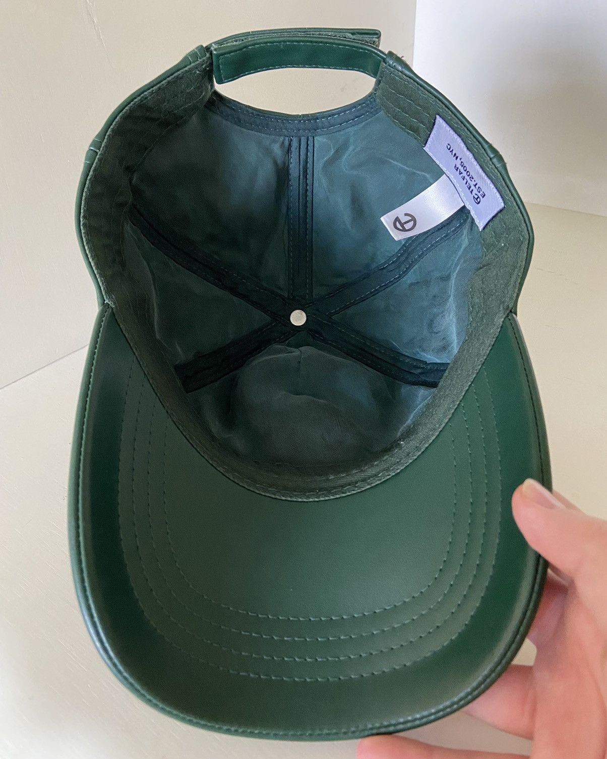Telfar Telfar Embossed Logo Faux Leather Baseball Cap Size ONE SIZE - 8 Thumbnail