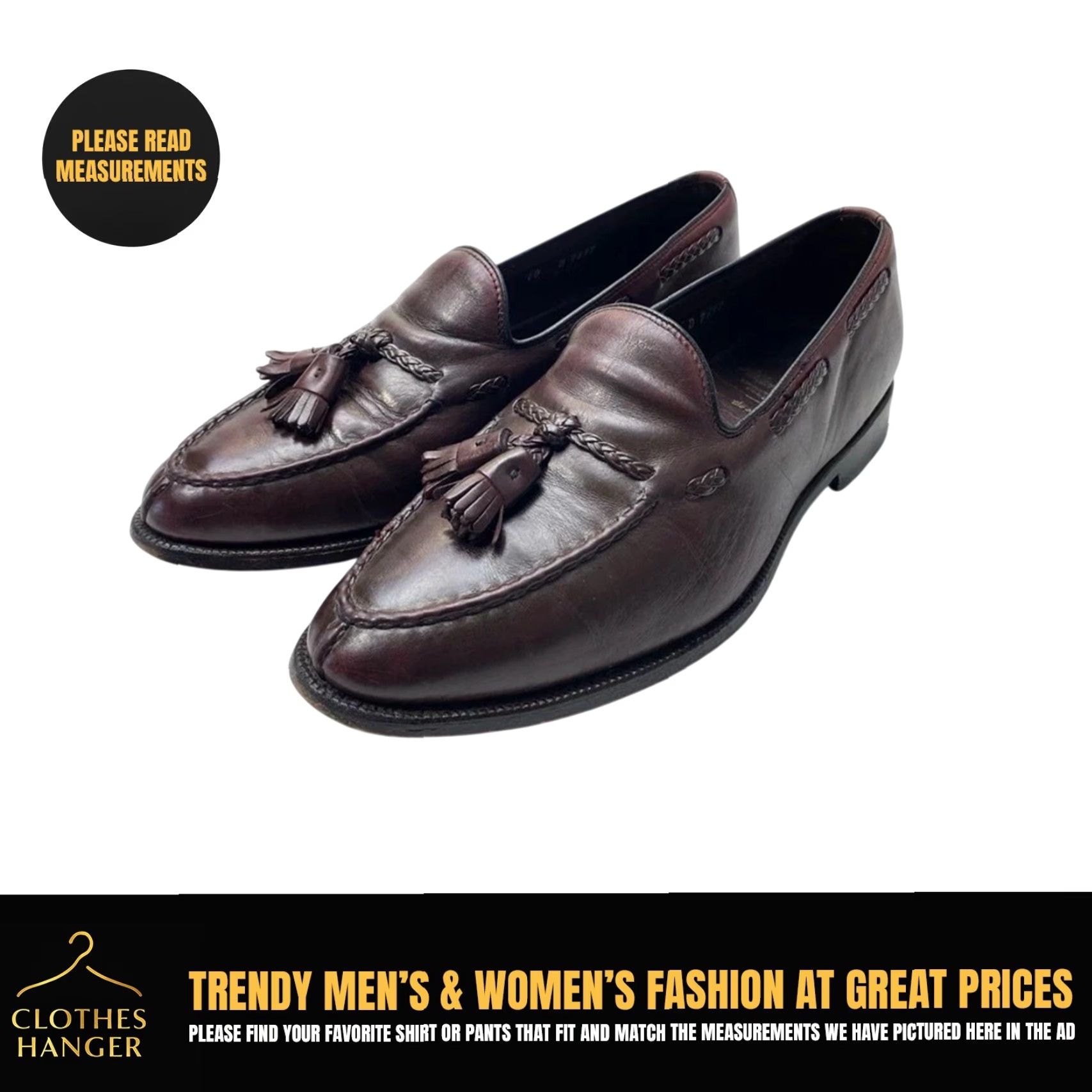 Allen Edmonds Allen Edmonds The Adams Loafers Burgundy Leather Tassel Men’s 10D Preppy Dress Mens Size US 10 / EU 43 - 2 Thumbnail
