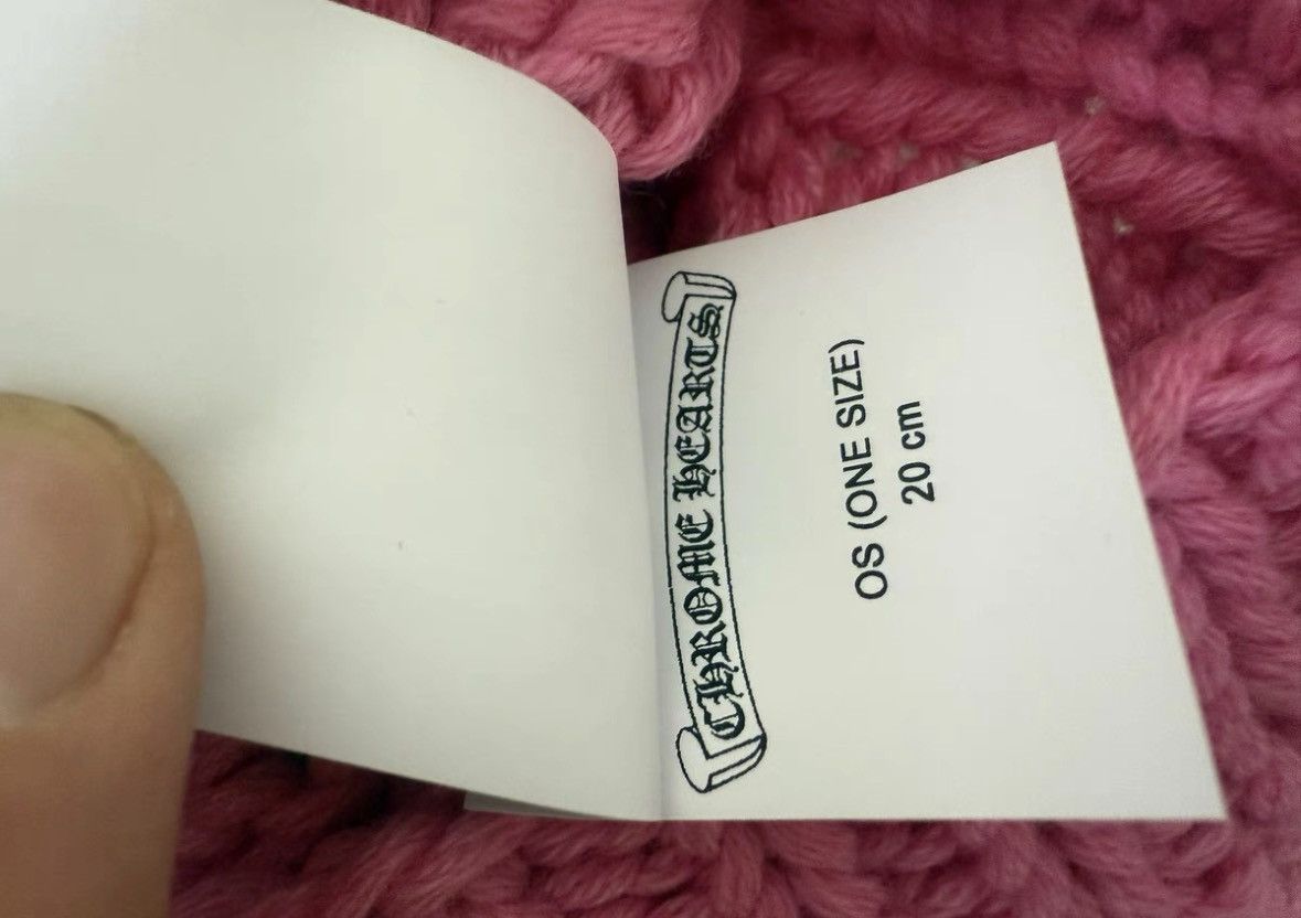 Chrome Hearts White cross patch pink cashmere beanie Size ONE SIZE - 3 Thumbnail