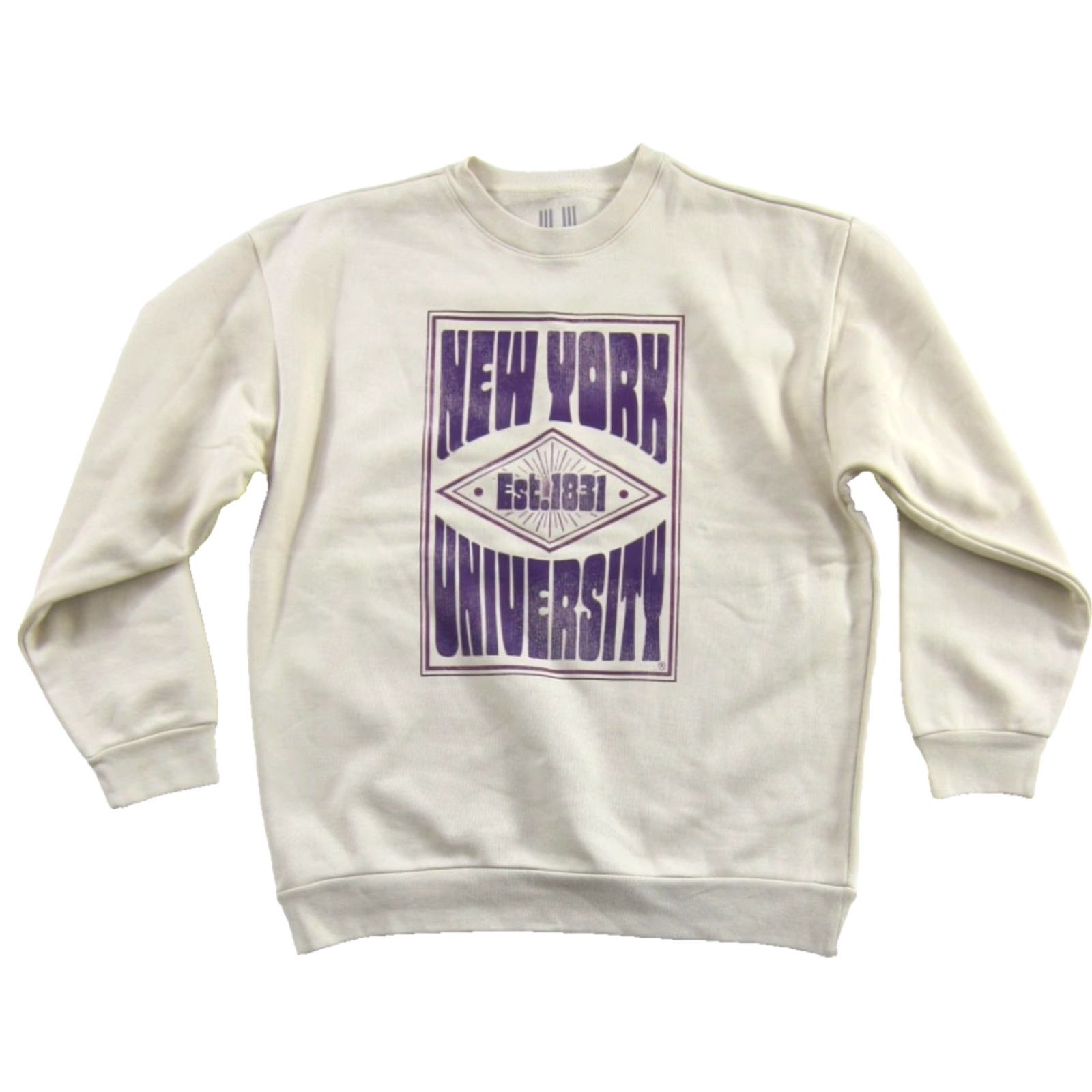 Vintage USCAPE NYU University Sweatshirt Heavyweight Crew Neck Men M Ivory Cotton Jersey Long Sleeve Pullover Size M Size US M / EU 48-50 / 2 - 2 Thumbnail