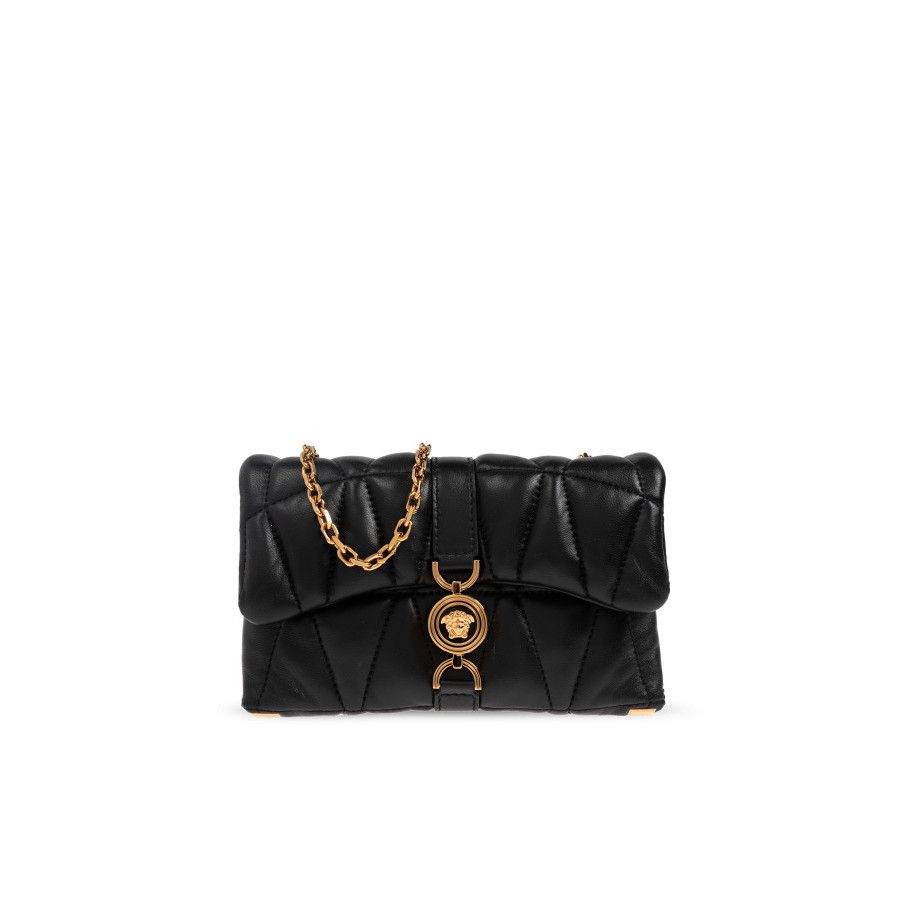 Versace VERSACE Kleio Mini Black Leather Shoulder Bag New & Authenti Size ONE SIZE - 1 Thumbnail