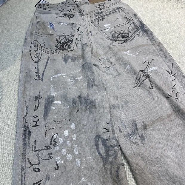 Japanese Brand × Vintage Graffiti printed jeans Size US 34 / EU 50 - 11 Thumbnail