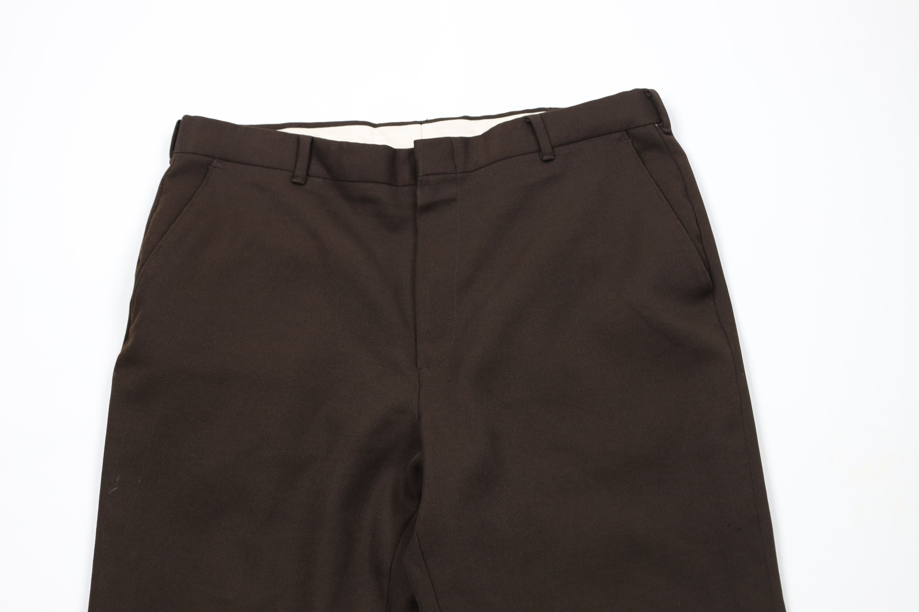 Vintage Vintage 70s Streetwear Flared Wide Leg Chino Pants Brown USA Size US 32 / EU 48 - 2 Thumbnail