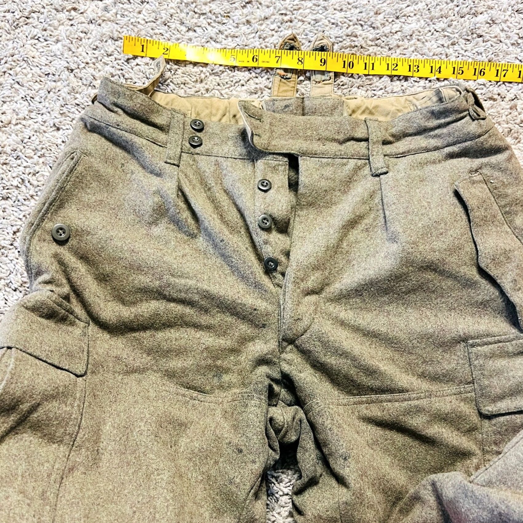 CO VINTAGE neimann & co Cap Womens 7 Green 1960s Military Army Outdoor Capris with Pockets Size Size ONE SIZE - 2 Thumbnail