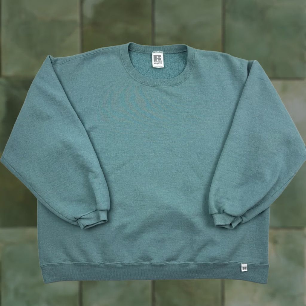 Russell Athletic VINTAGE Russell Athletic Sweatshirt Womens Large Teal Crewneck Made In USA 90s Size L / US 10 / IT 46 - 1 Thumbnail