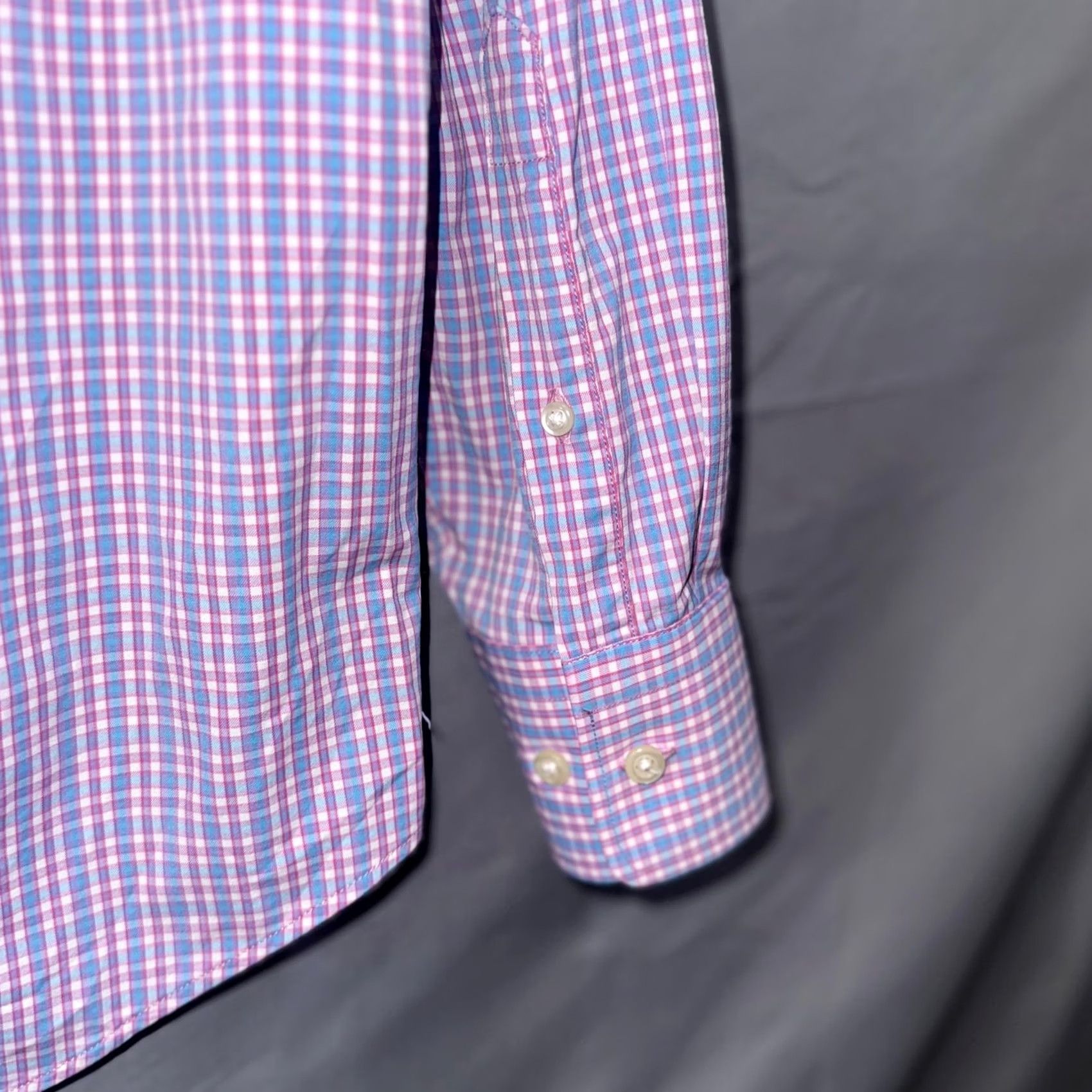 Peter Millar Peter Millar Shirt Mens Large Blue Pink Check Summer Comfort Button-Down Stretch Size US L / EU 52-54 / 3 - 3 Thumbnail