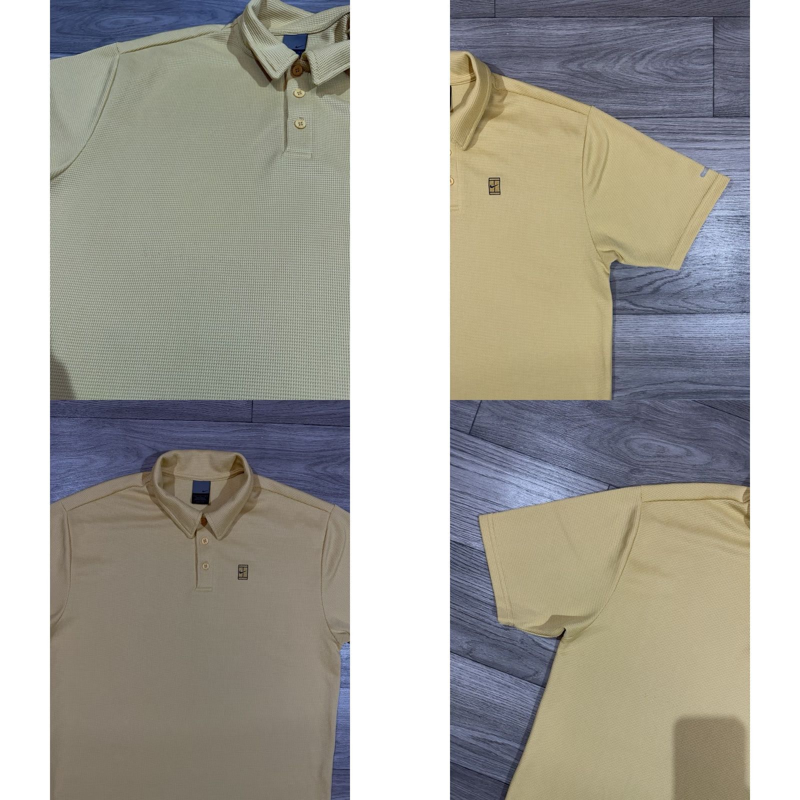 Nike Nike Court Tennis Polo Shirt Mens Size M Yellow Mini Logo Size US M / EU 48-50 / 2 - 8 Thumbnail