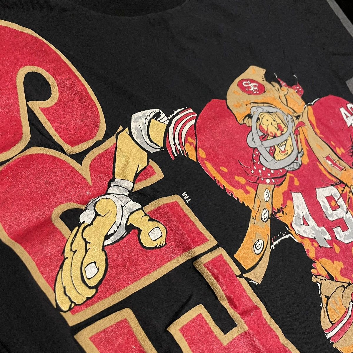 NFL × Vintage Vintage 1988 NFL San Francisco 49ers Jack Davis Football Tee Size US XL / EU 56 / 4 - 3 Thumbnail