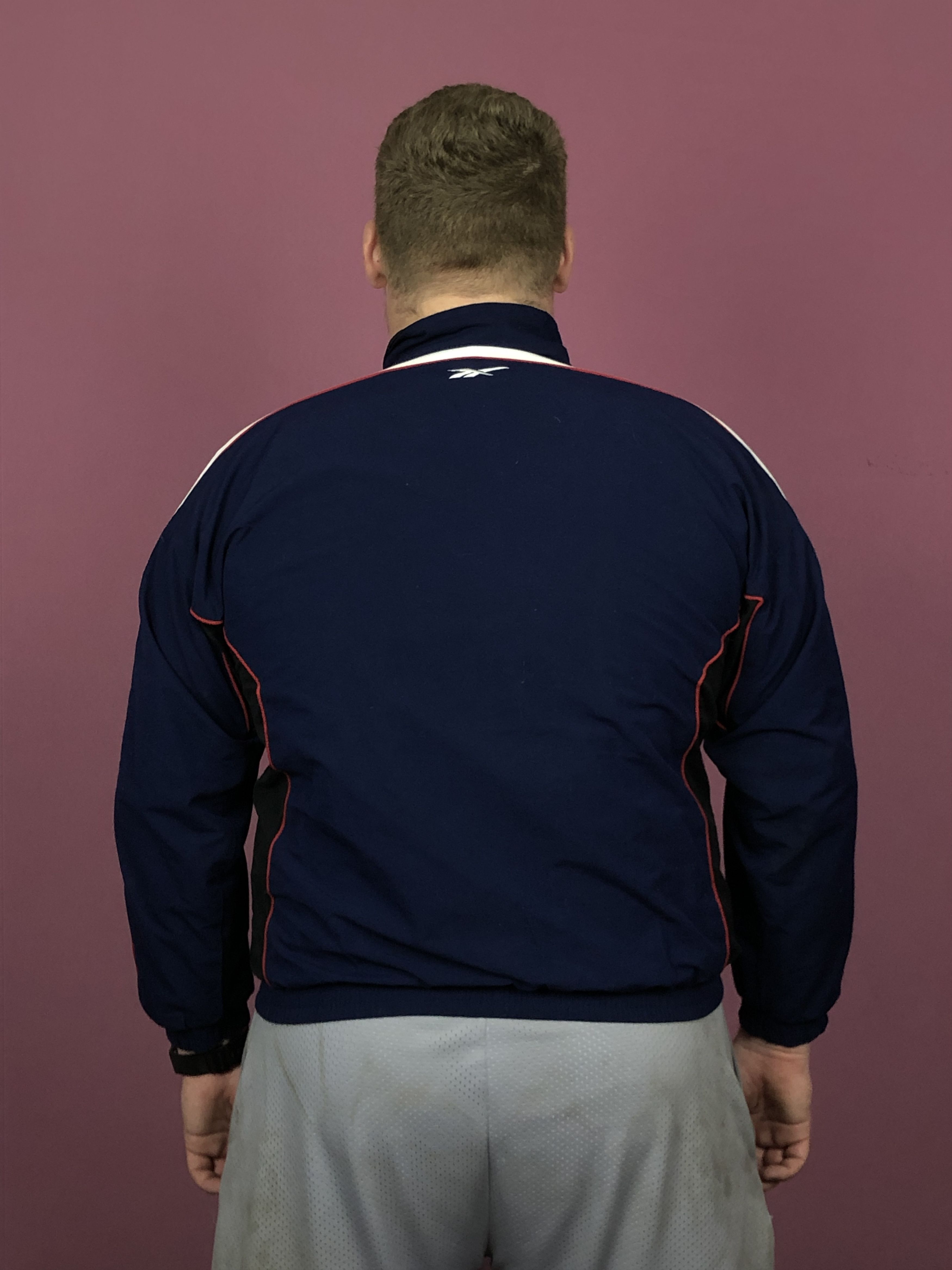 Reebok × Vintage 90s Reebok Vintage Men's Windbreaker Jacket - L Size US L / EU 52-54 / 3 - 3 Thumbnail