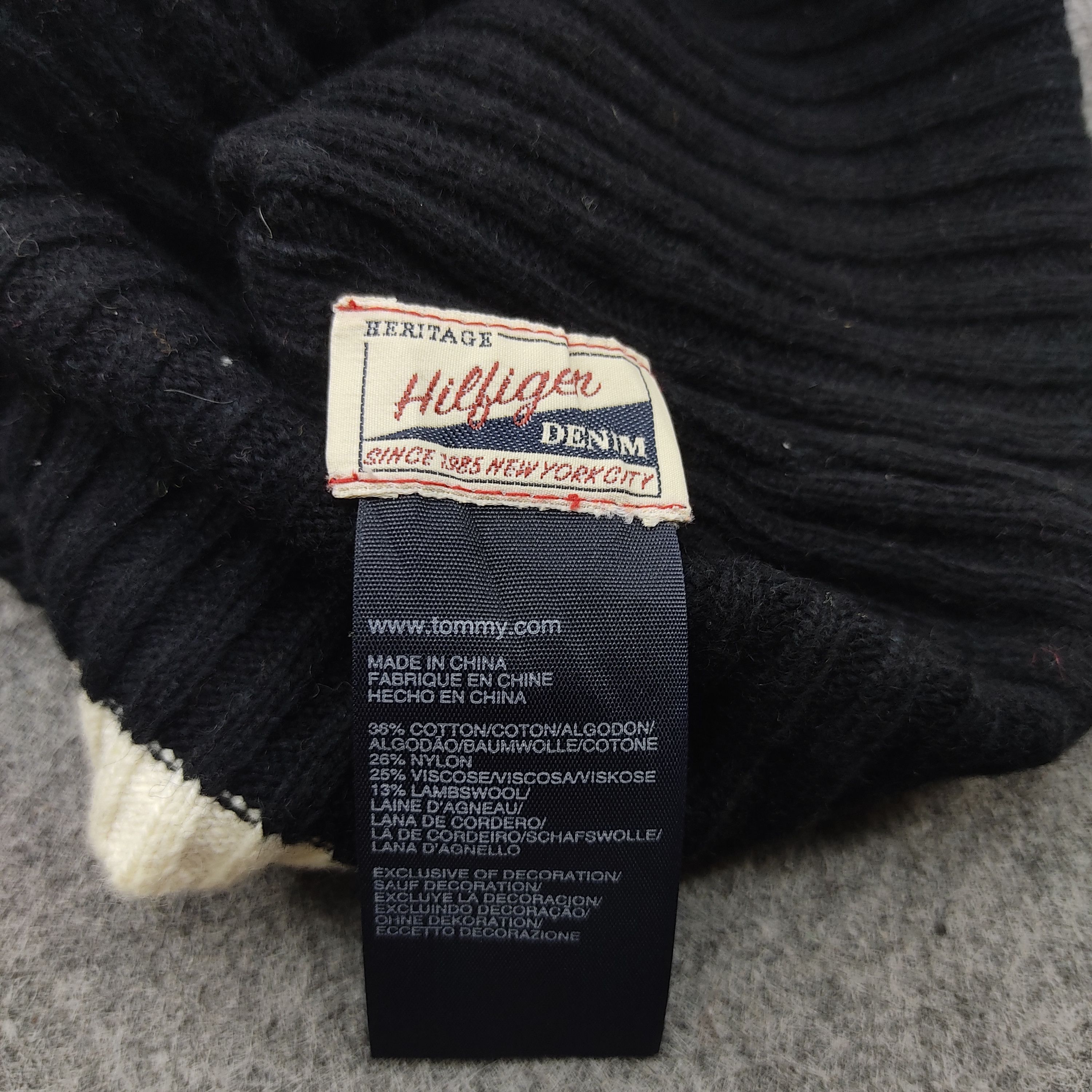 Tommy Hilfiger × Vintage Tommy Hilfiger Denim Beanie / Snow Hat / Snow Cap Size ONE SIZE - 4 Thumbnail