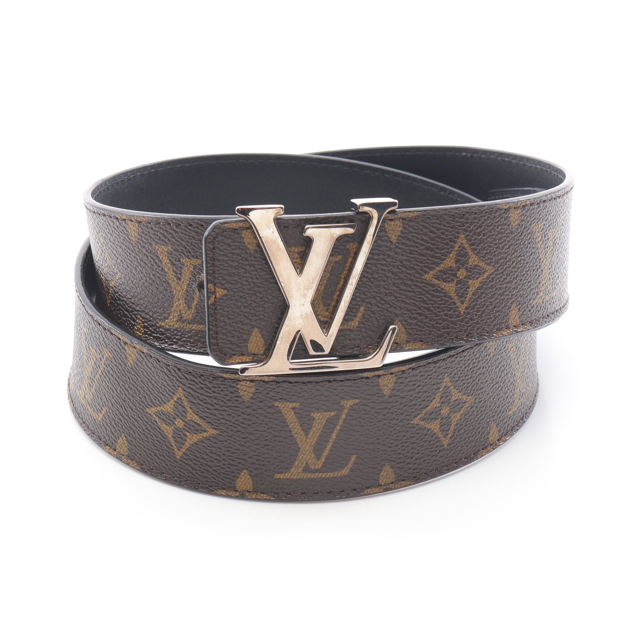 Louis Vuitton Louis Vuitton Ceinture Lv Initial 40Mm Monogram Belt Leather Brown Black Reversible Size ONE SIZE - 1 Thumbnail