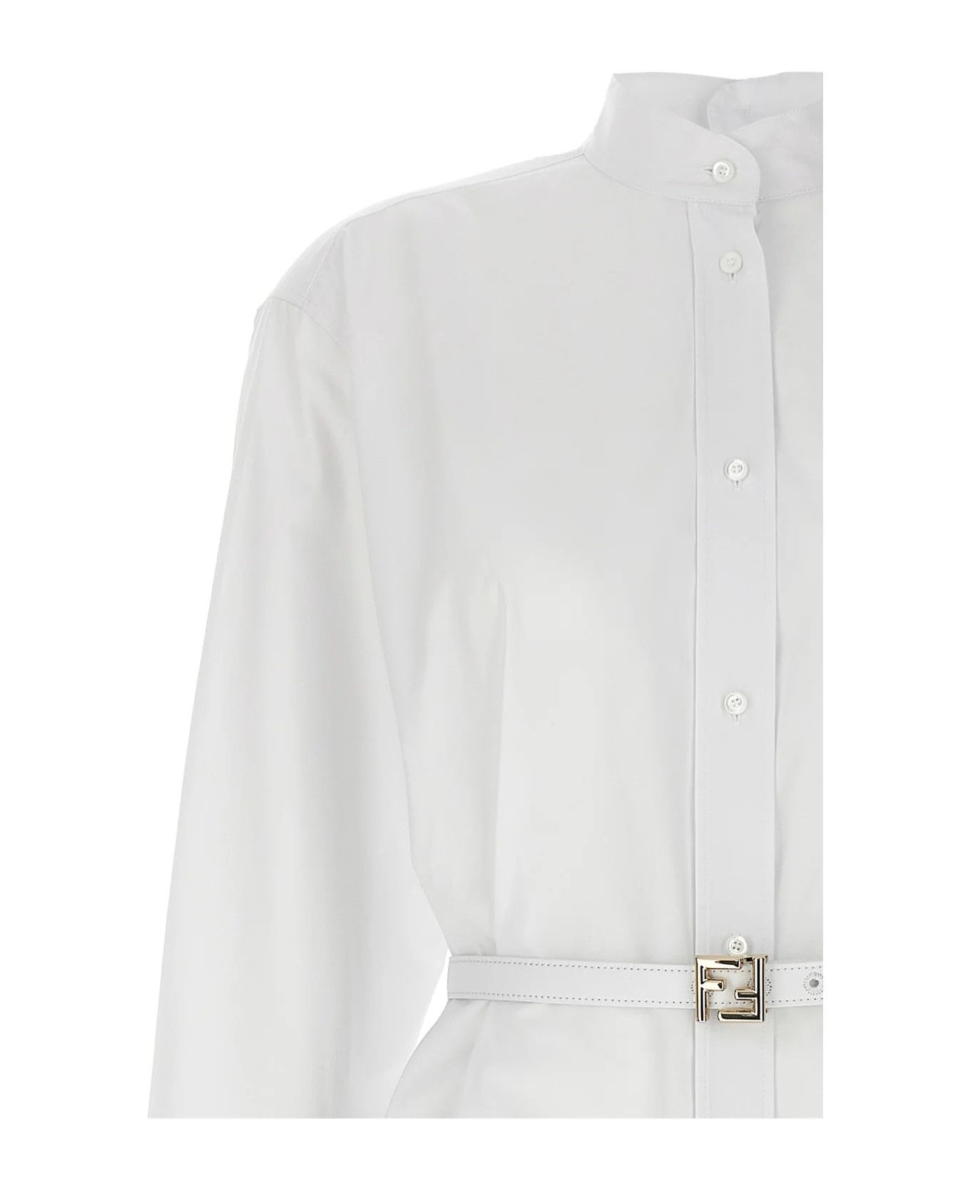 Fendi o1s1wg110326 Dress in White Size M / US 6-8 / IT 42-44 - 3 Thumbnail