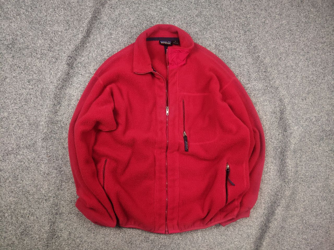 Patagonia Vintage 90's Patagonia Synchilla Zip Red Fleece Jacket 25410 Size US XL / EU 56 / 4 - 1 Thumbnail